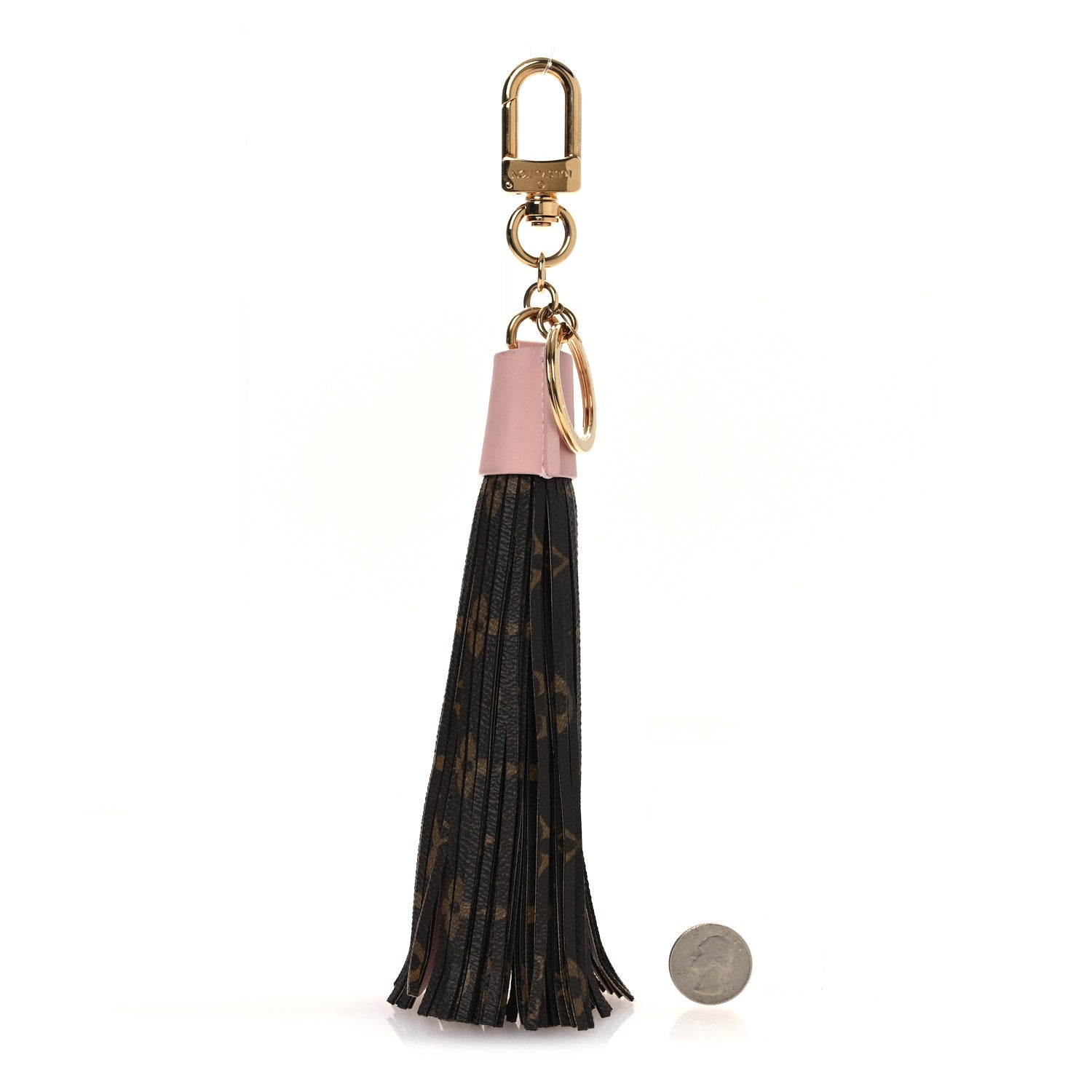 Monogram Tassel Bag Charm Pink