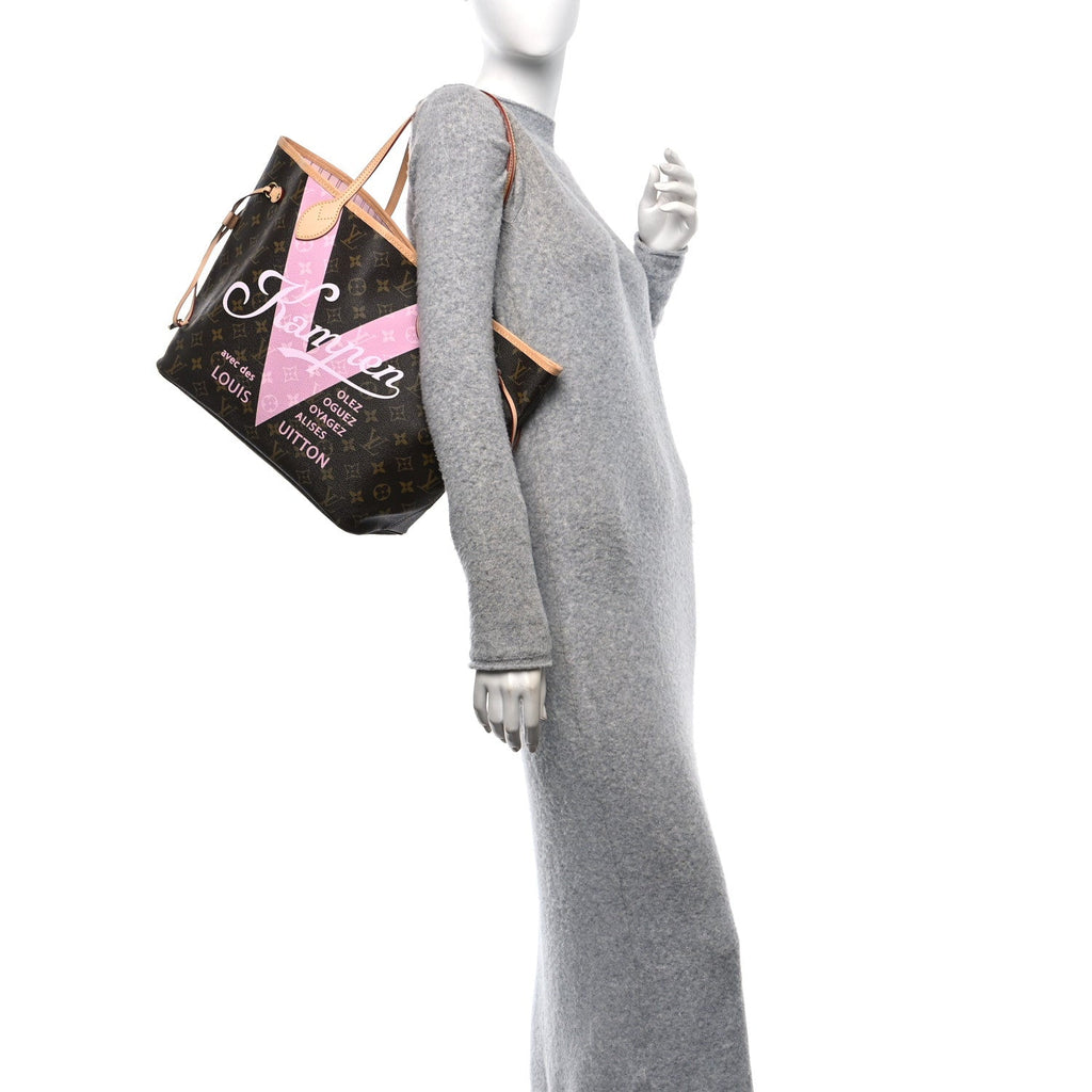 Monogram Kampen V Neverfull MM Rose Ballerine