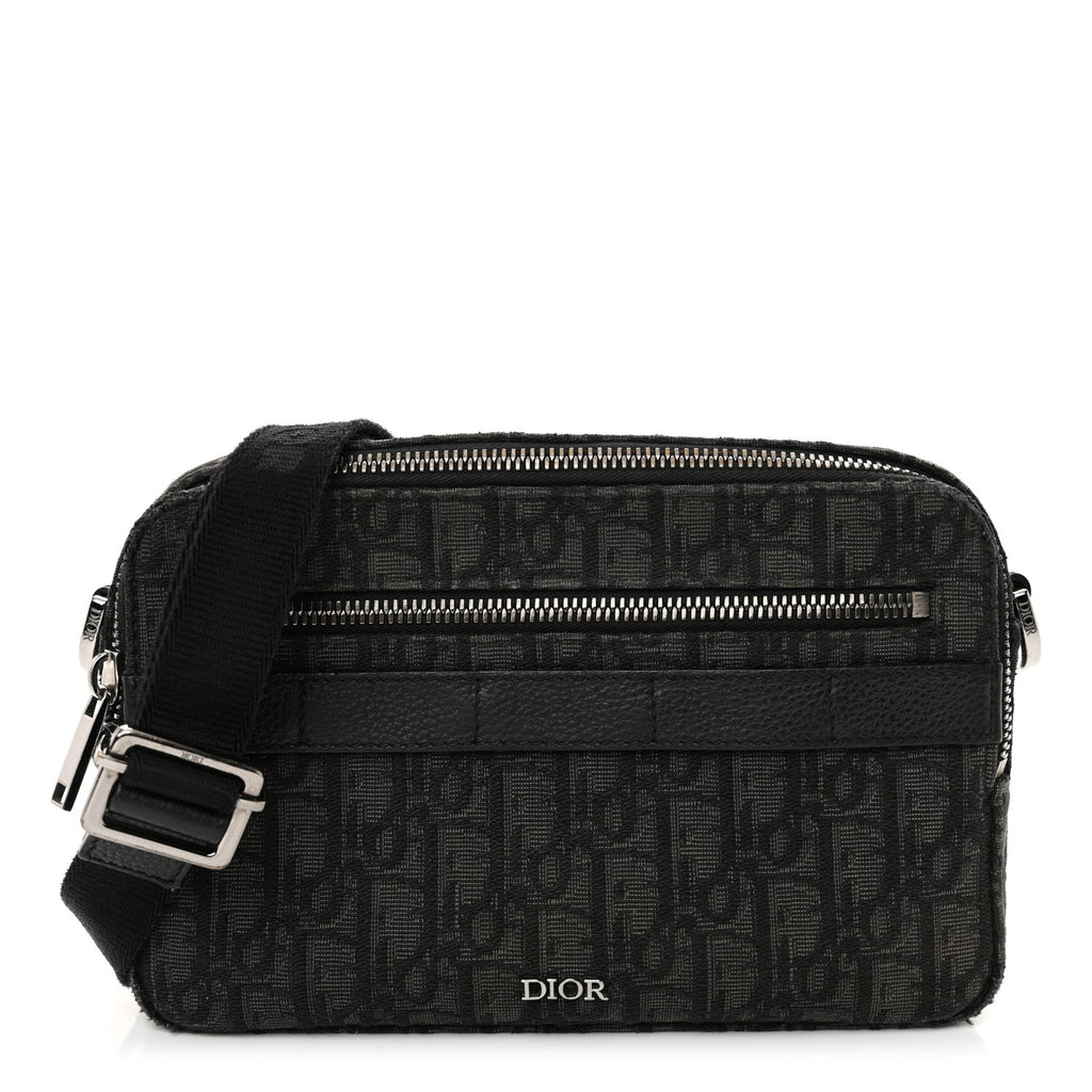 HOMME Oblique Safari Messenger Black