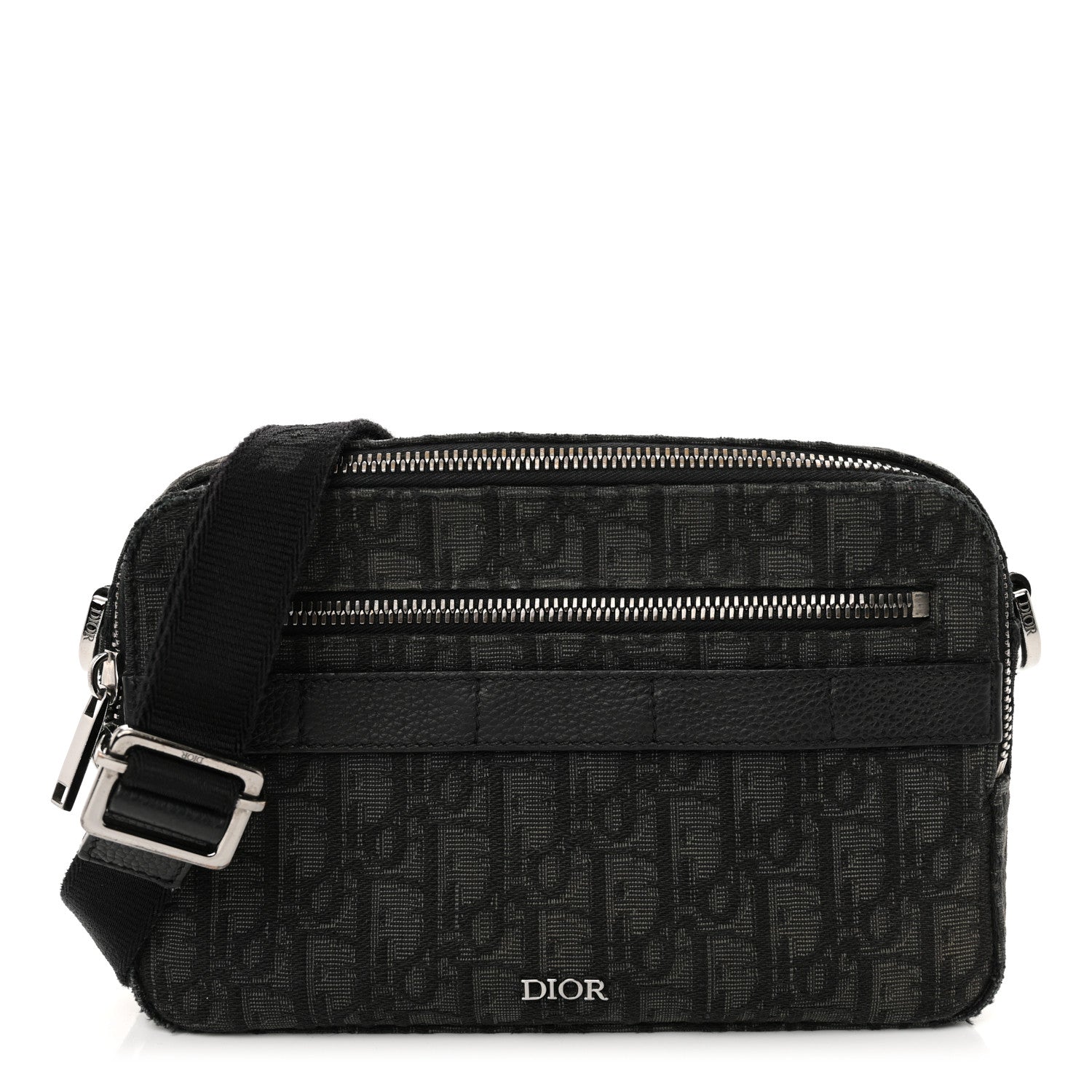 HOMME Oblique Safari Messenger Black