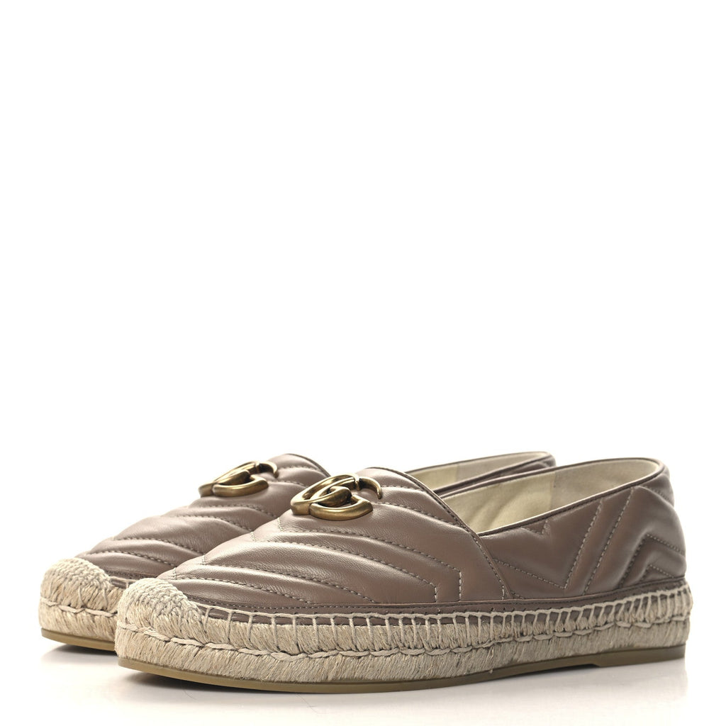 Nappa Matelasse GG Marmont Espadrilles 40 Porcelain Rose