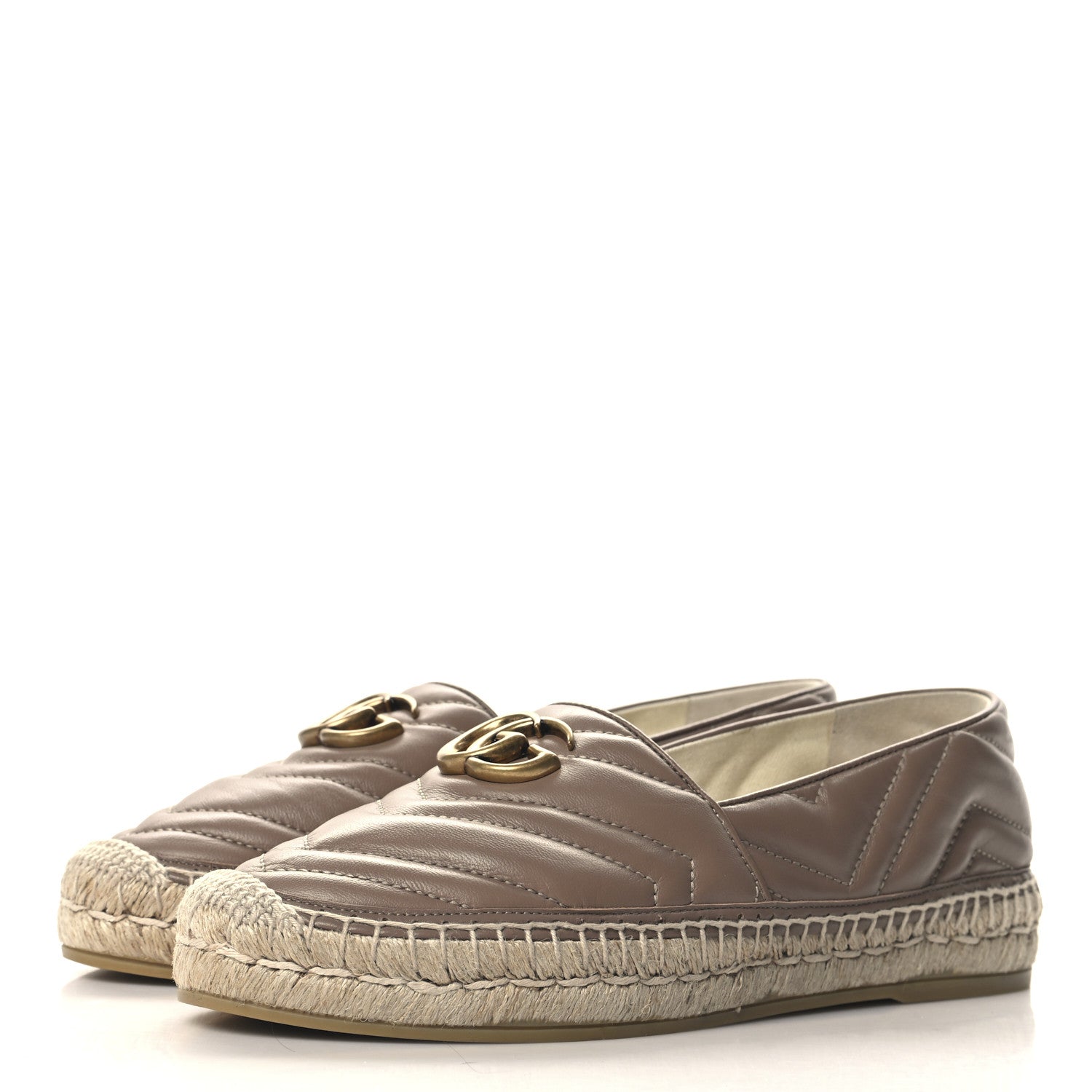 Nappa Matelasse GG Marmont Espadrilles 40 Porcelain Rose