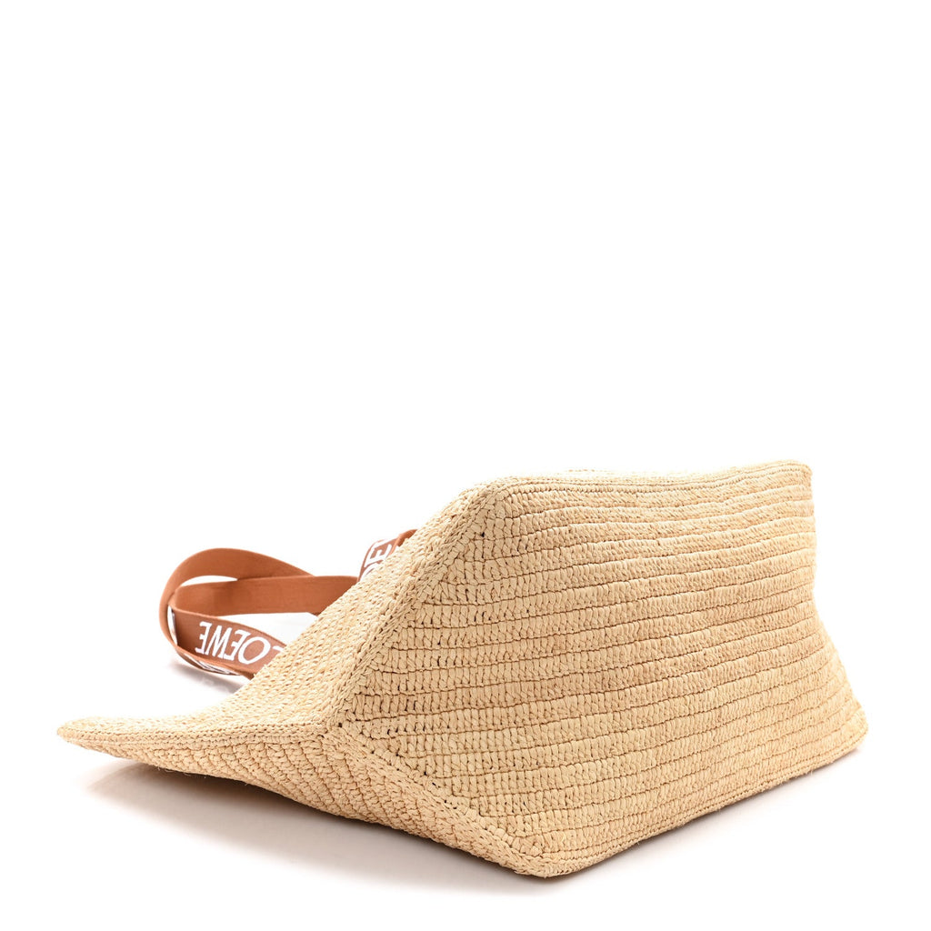 Raffia Paulas Ibiza Fold Shopper Tote Natural Tan