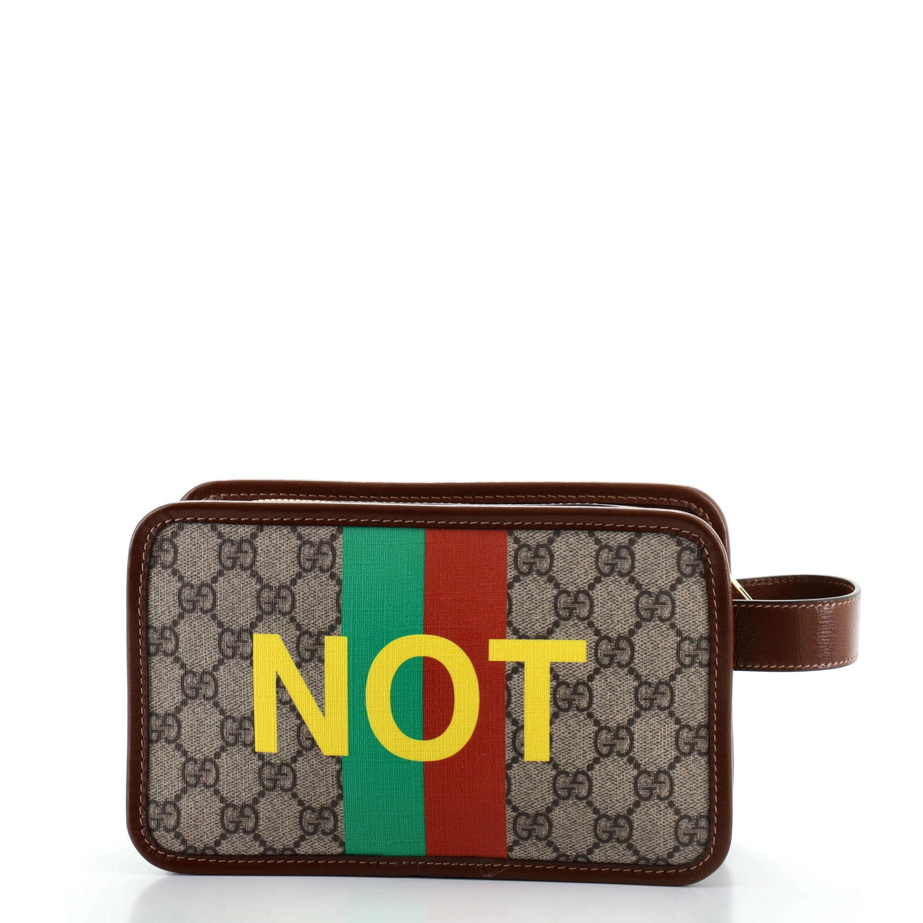 Fake/Not Cosmetic Case Printed GG Coated Canvas