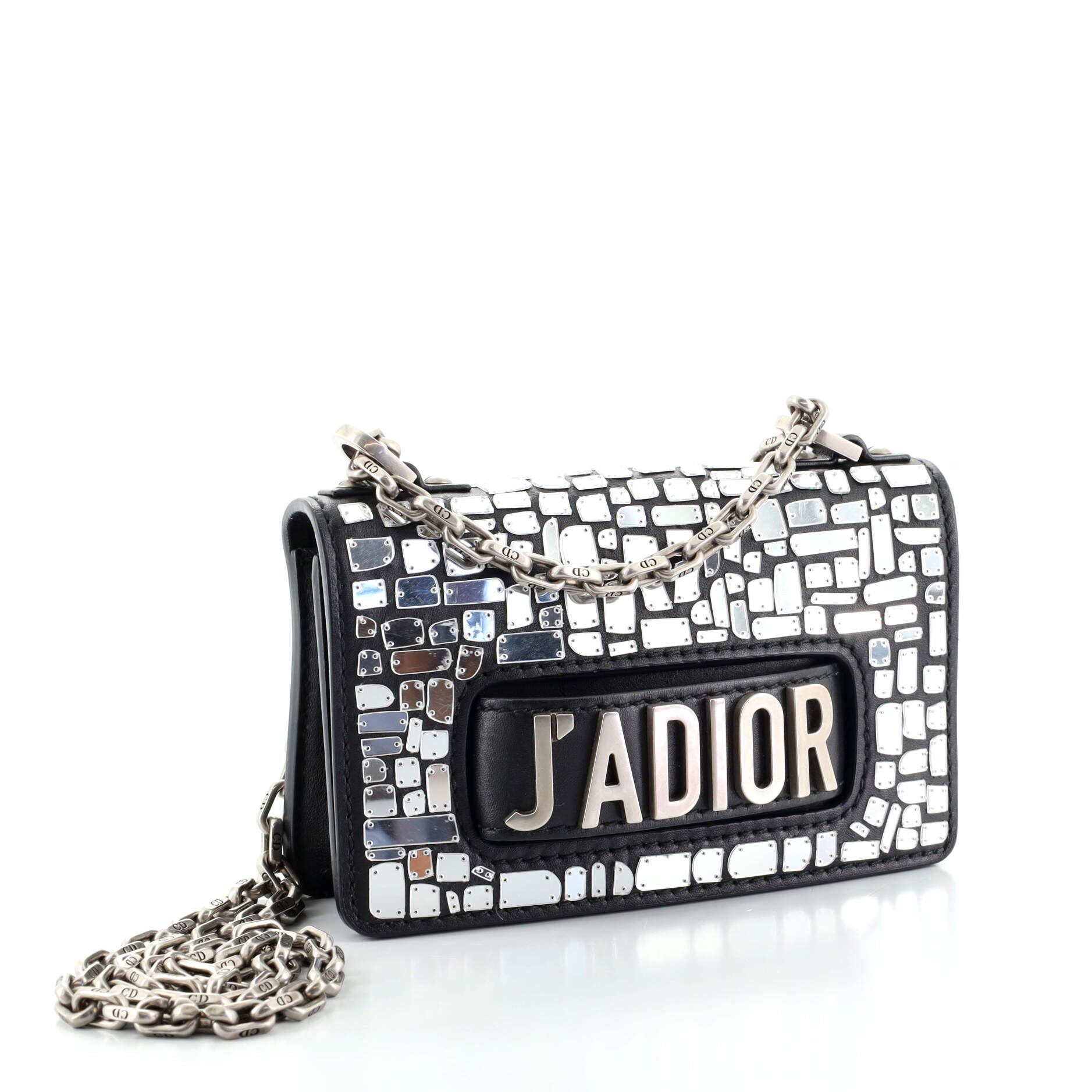 J'Adior Flap Bag Leather and Mirror Mosaic Mini