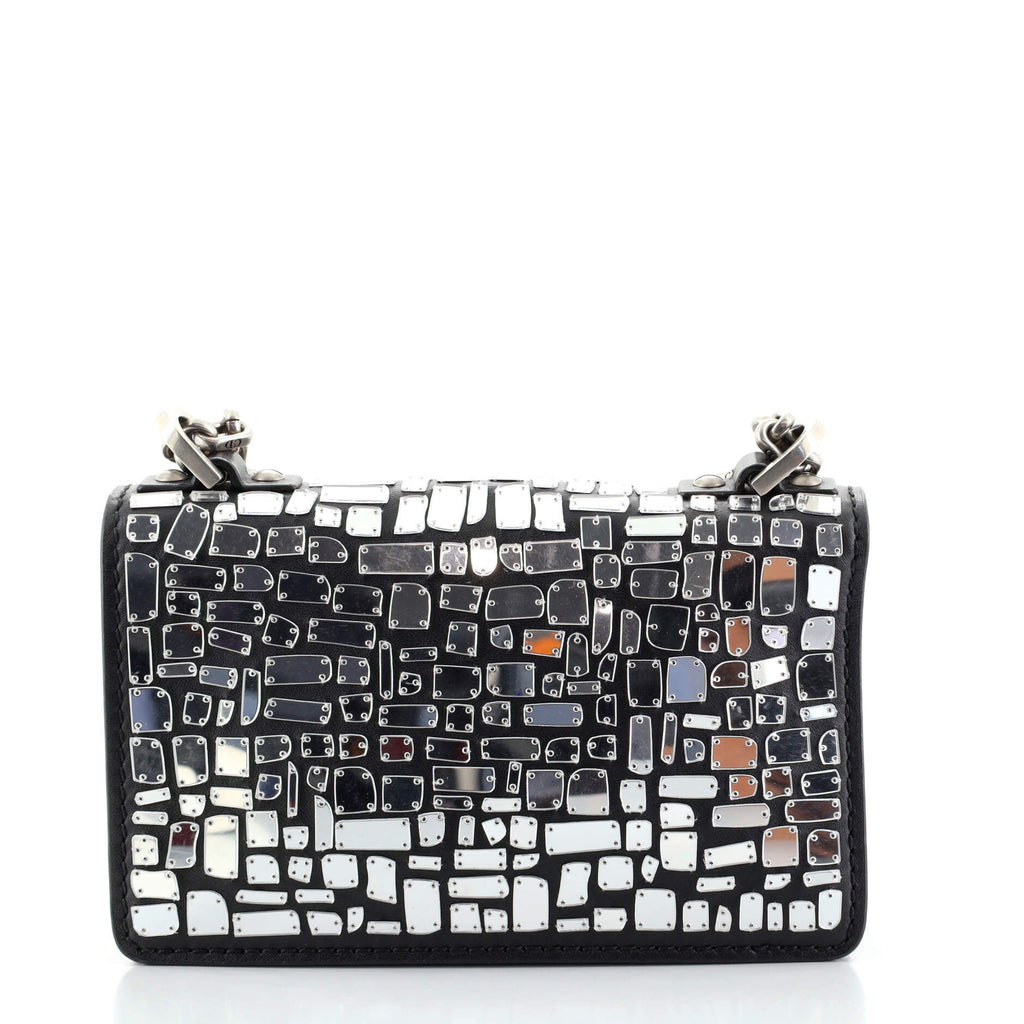 J'Adior Flap Bag Leather and Mirror Mosaic Mini