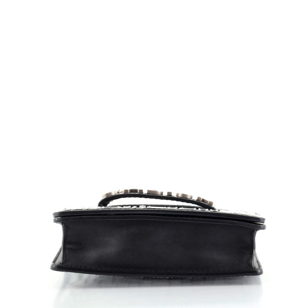 J'Adior Flap Bag Leather and Mirror Mosaic Mini