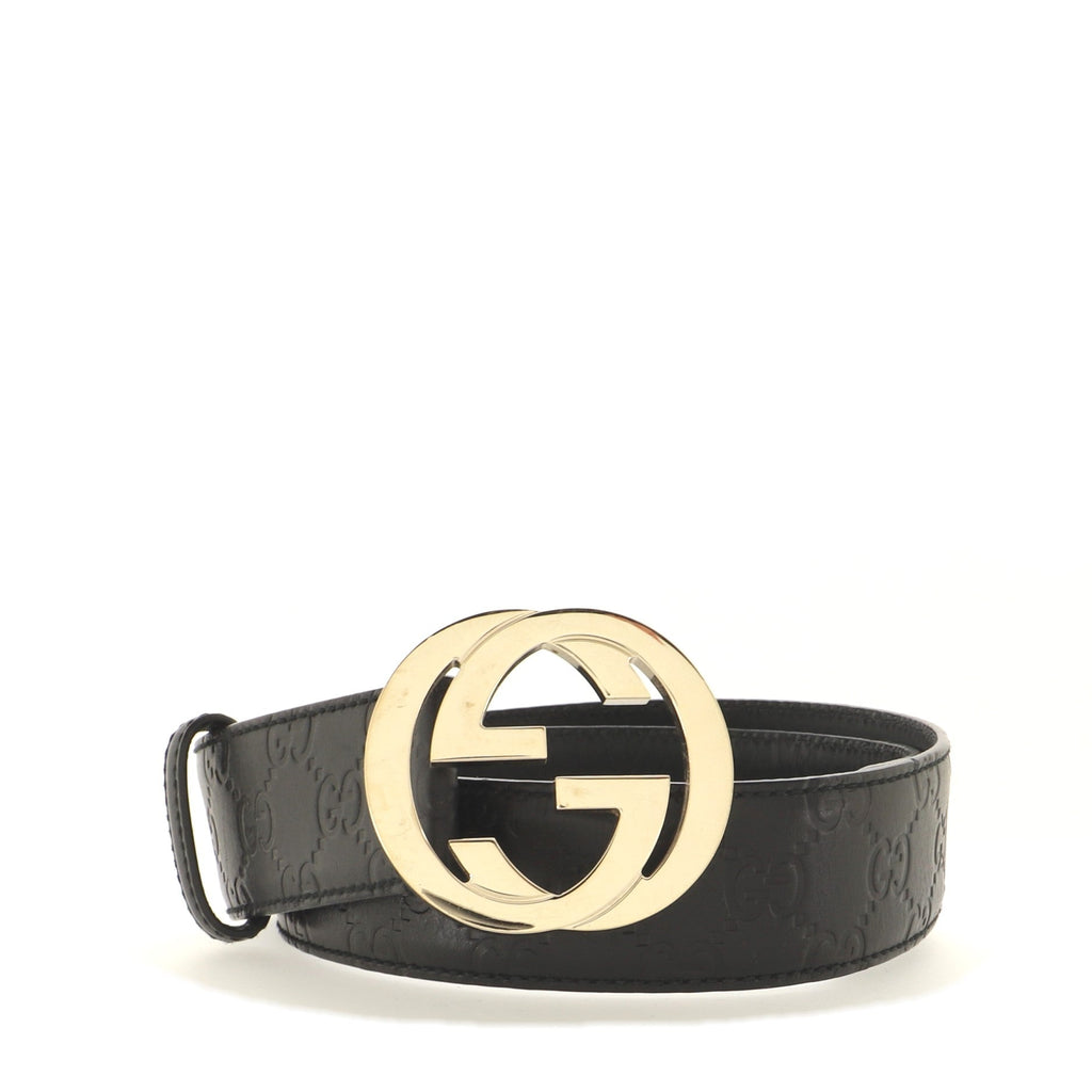 Interlocking G Belt Guccissima Leather Wide 80