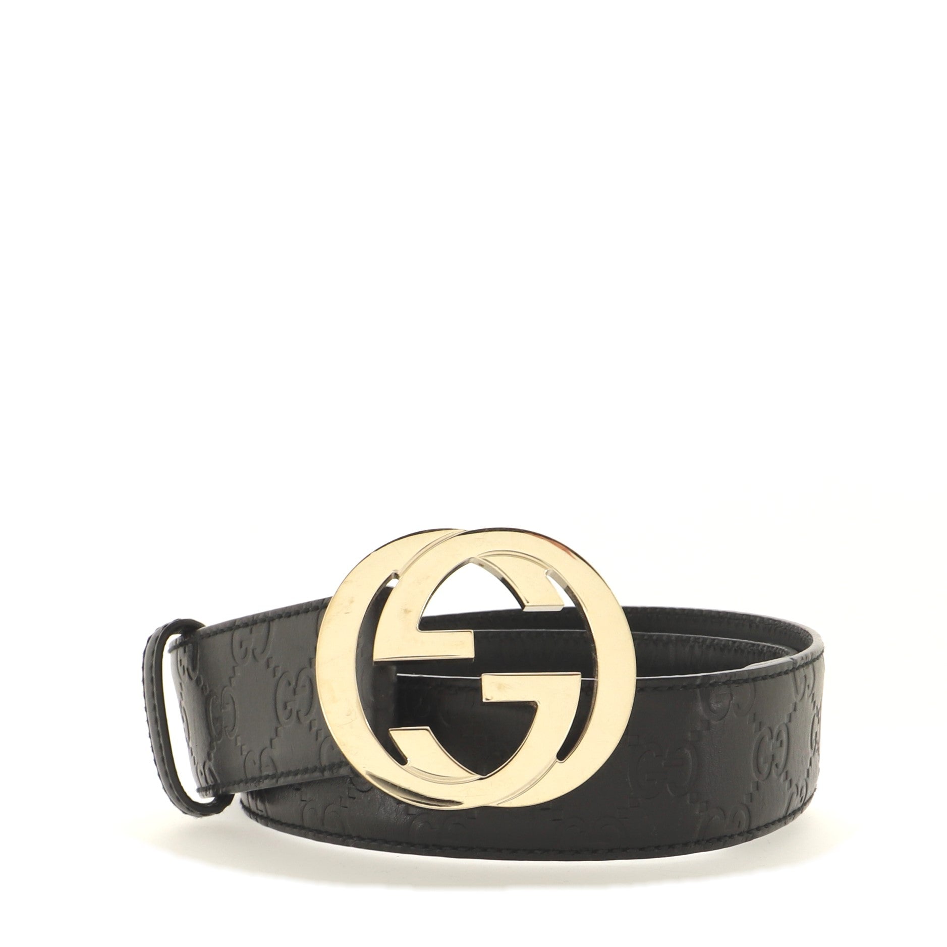 Interlocking G Belt Guccissima Leather Wide 80
