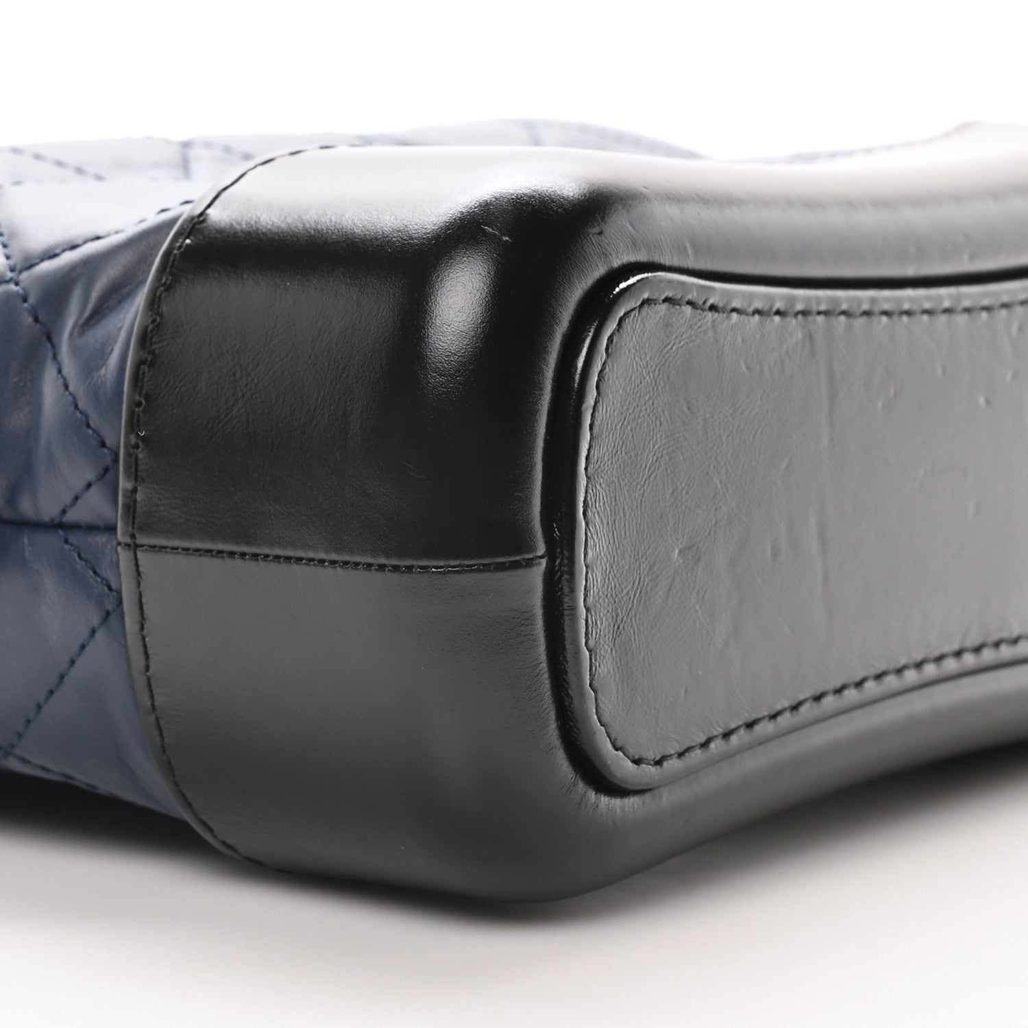 Aged Calfskin Quilted Small Gabrielle Hobo Navy Black