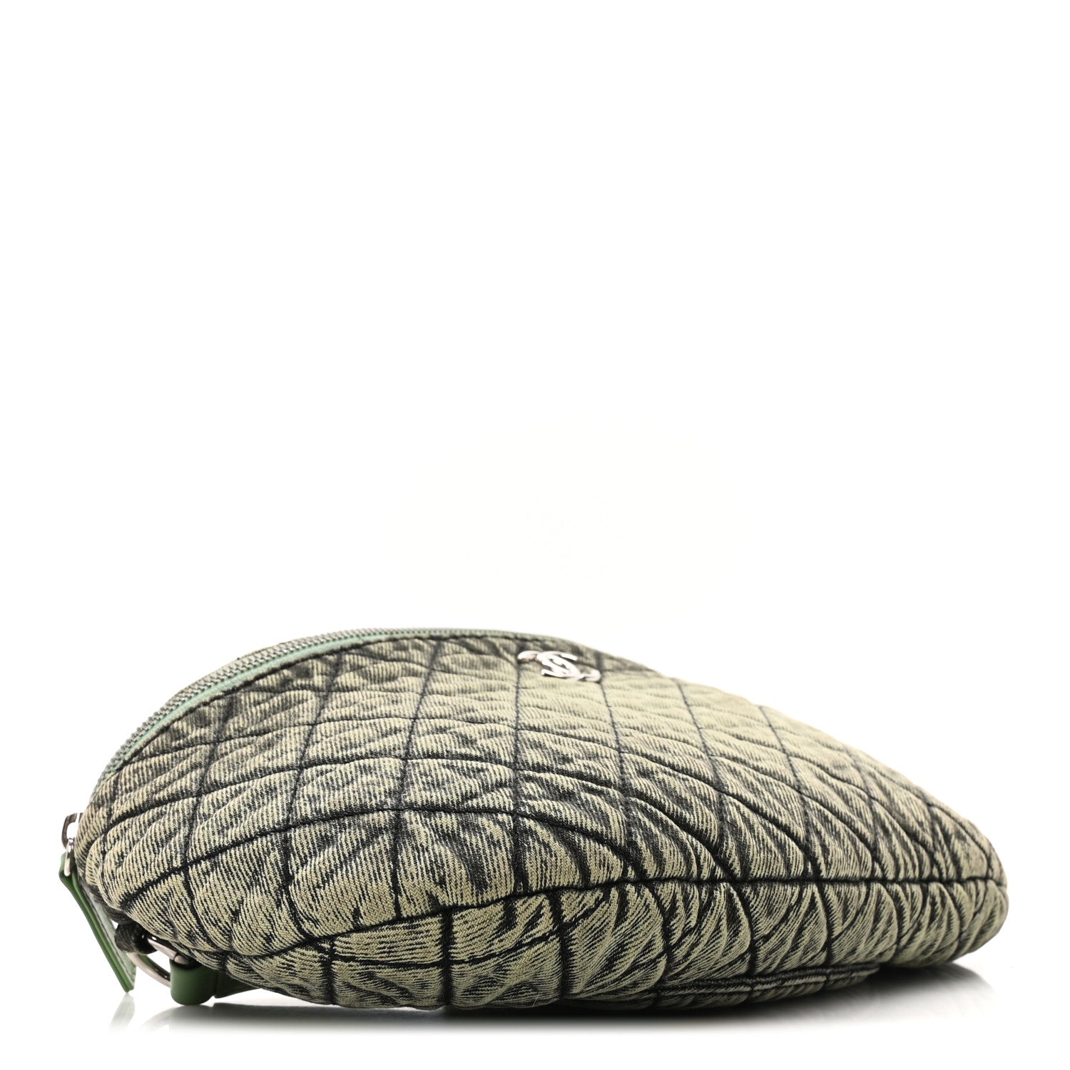 Denim Quilted Denimpression Waist Bag Green Black