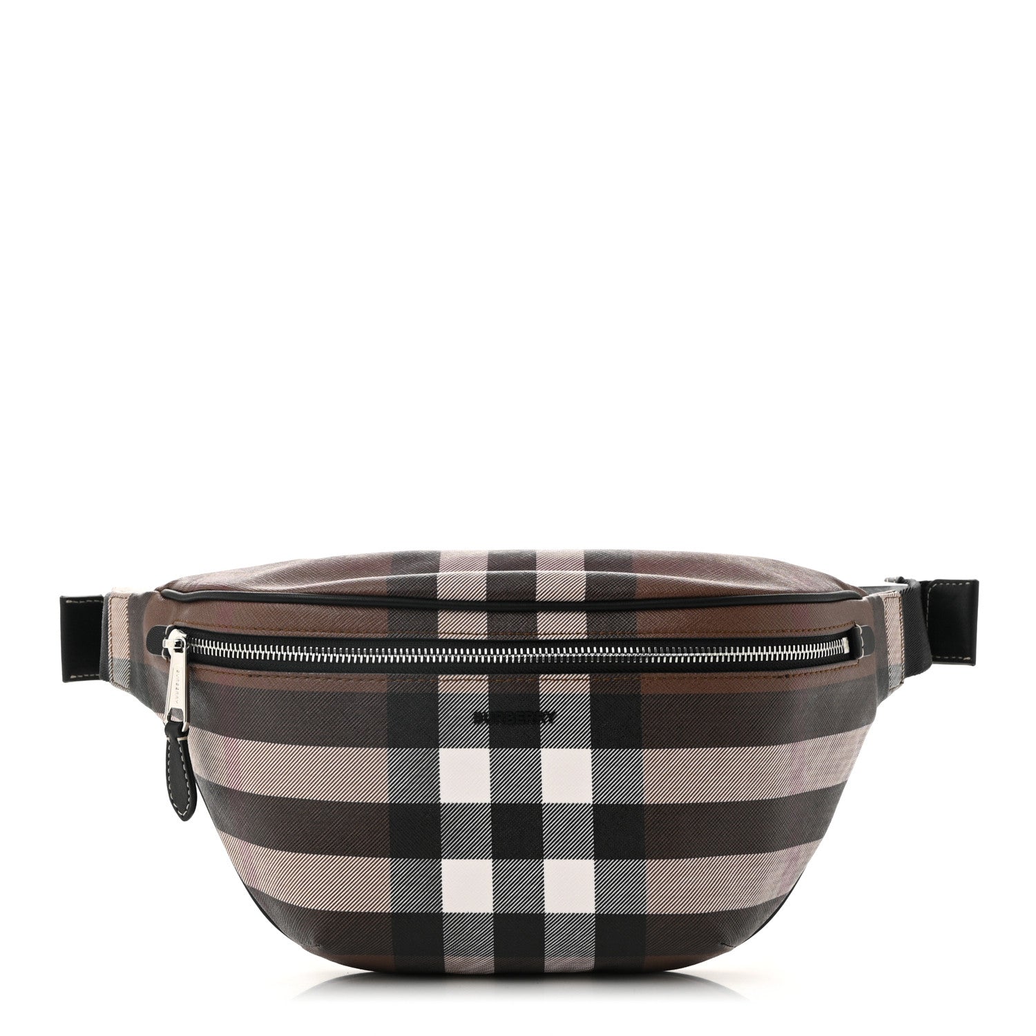 E-canvas Check Cason Bum Bag Dark Birch Brown