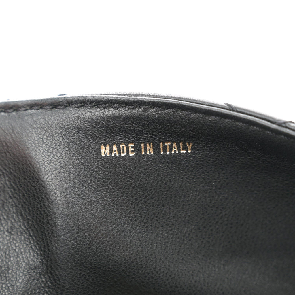 Lambskin Bekko Resin Medium Single Flap Black