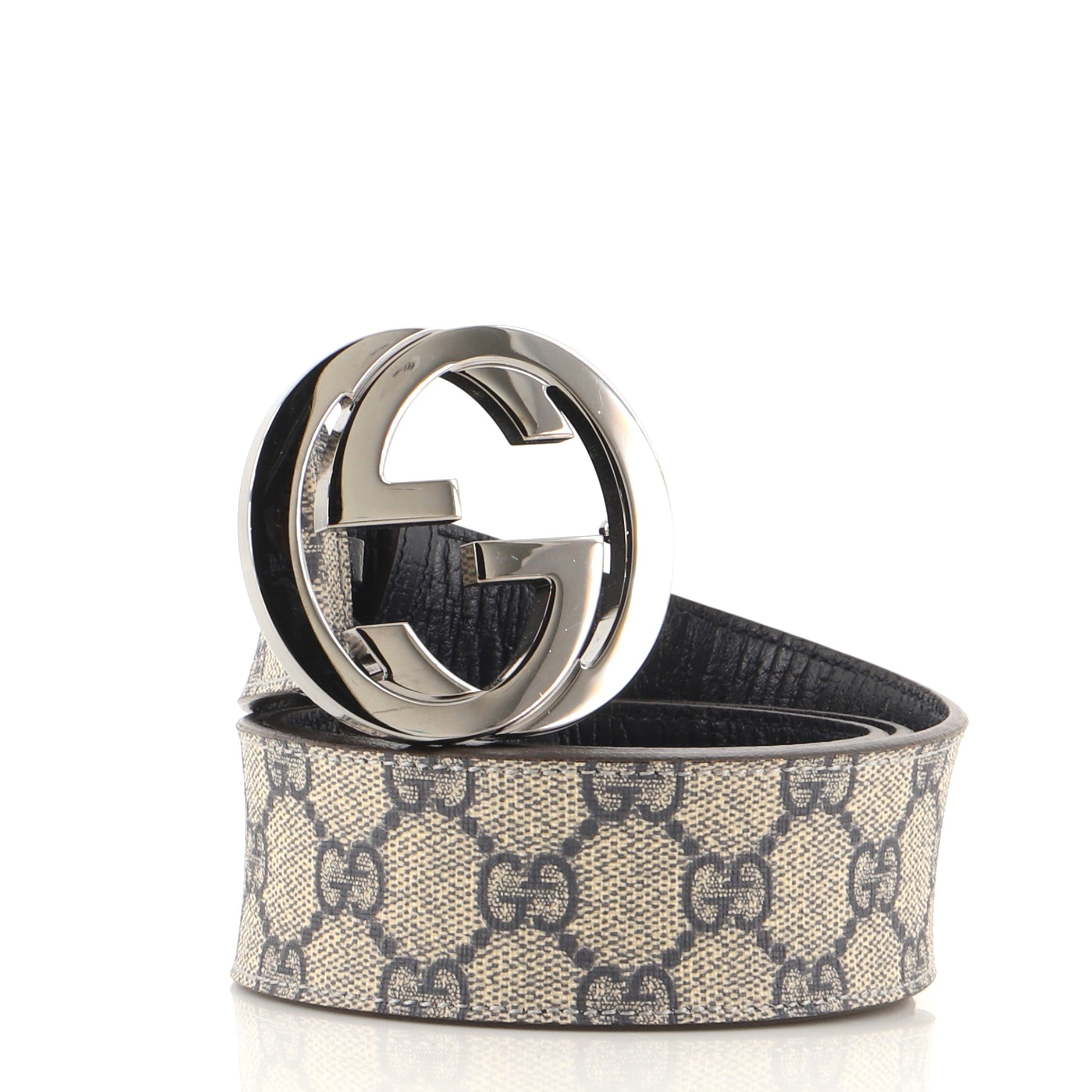 Interlocking G Belt GG Coated Canvas Wide 95
