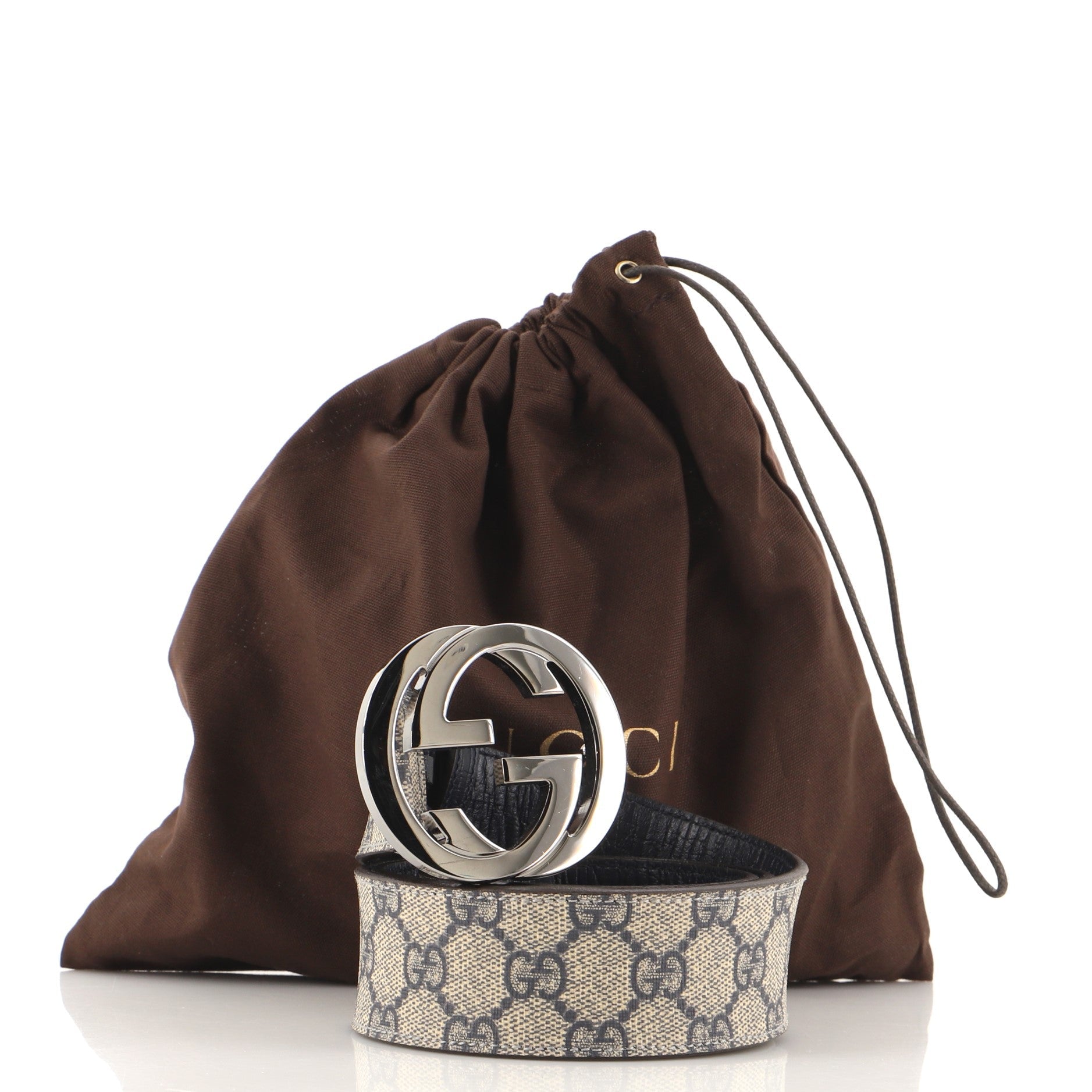Interlocking G Belt GG Coated Canvas Wide 95
