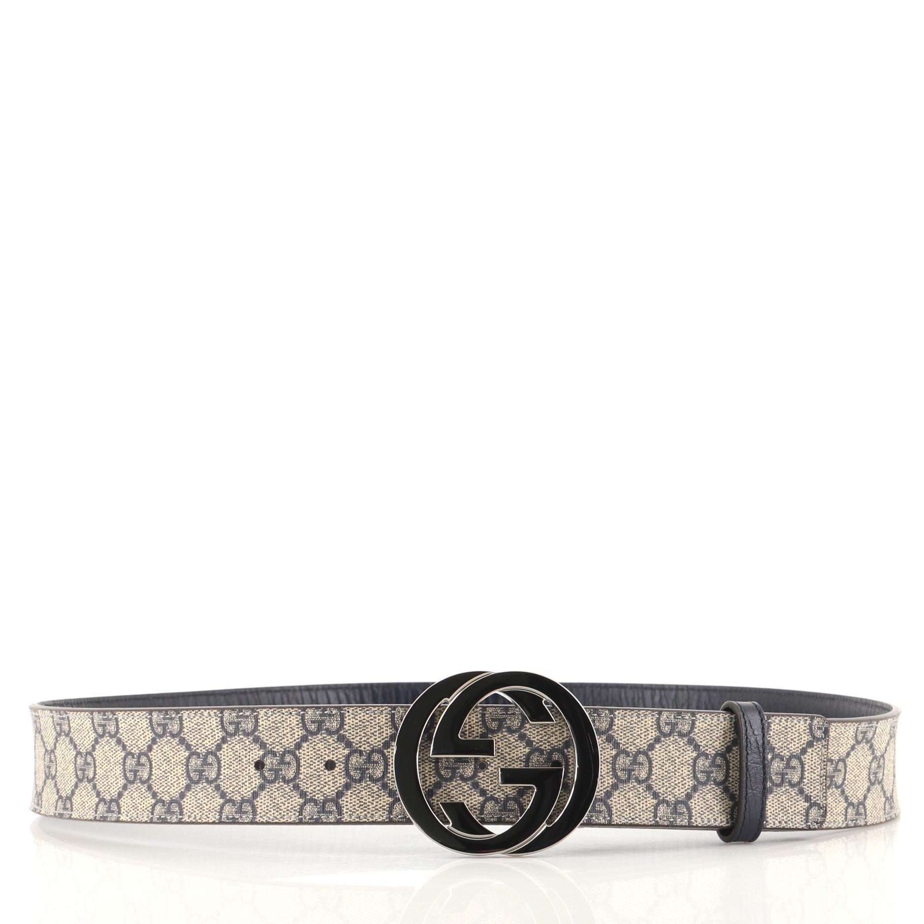 Interlocking G Belt GG Coated Canvas Wide 95