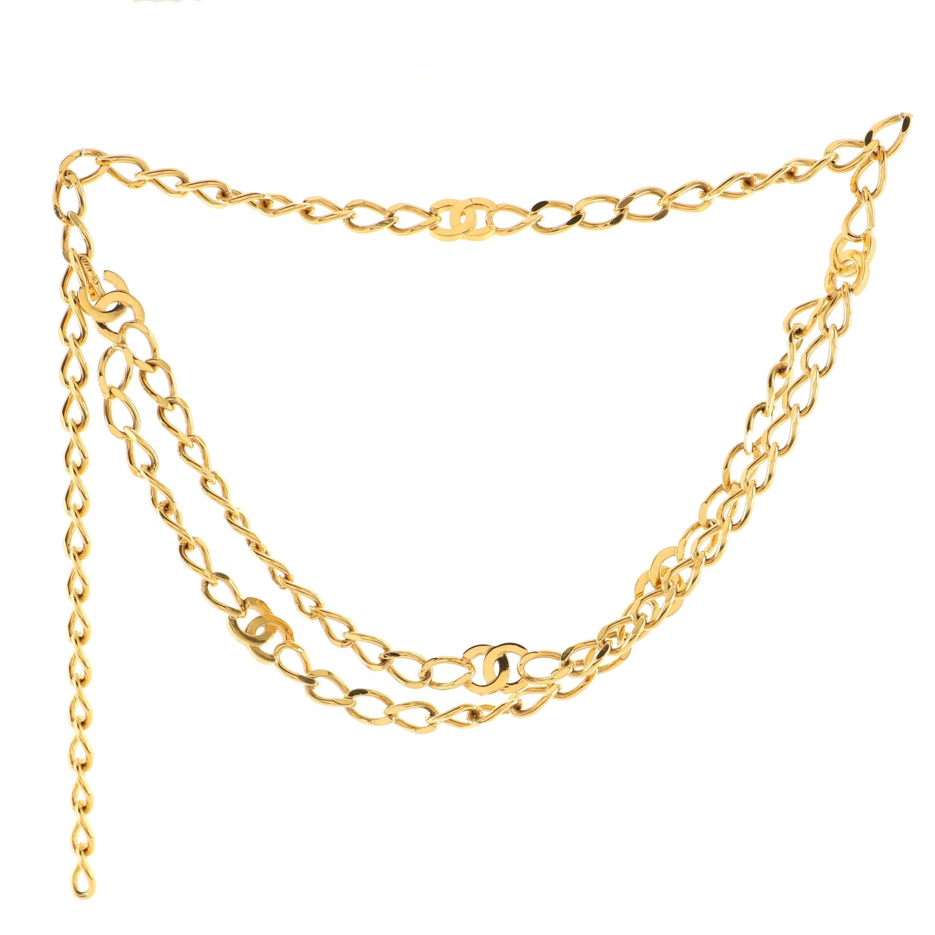 Vintage Multi CC Chain Belt Metal 90