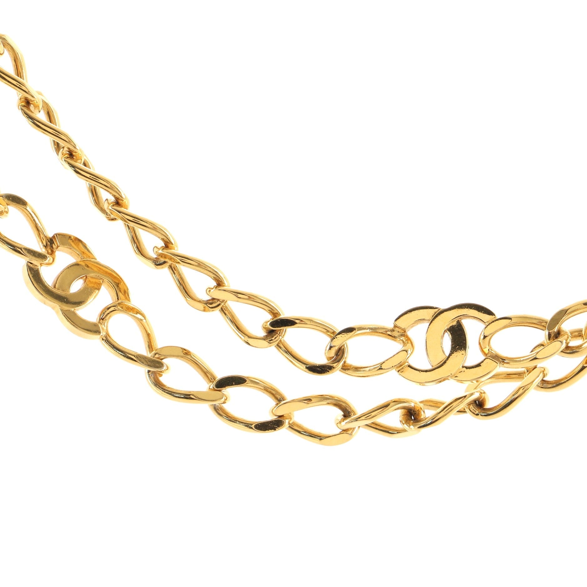 Vintage Multi CC Chain Belt Metal 90