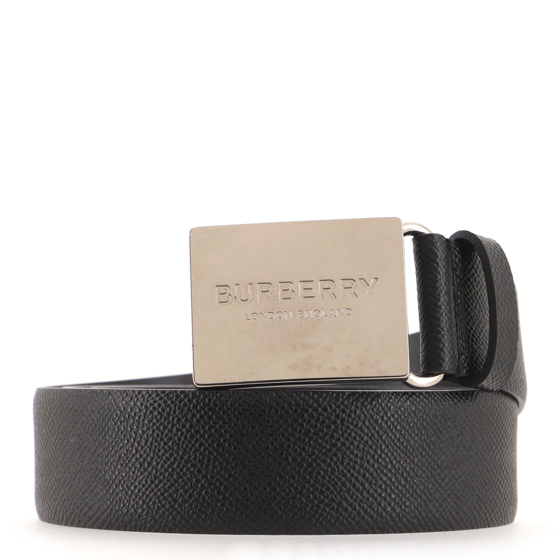Logo Buckle Belt Leather Wide 95