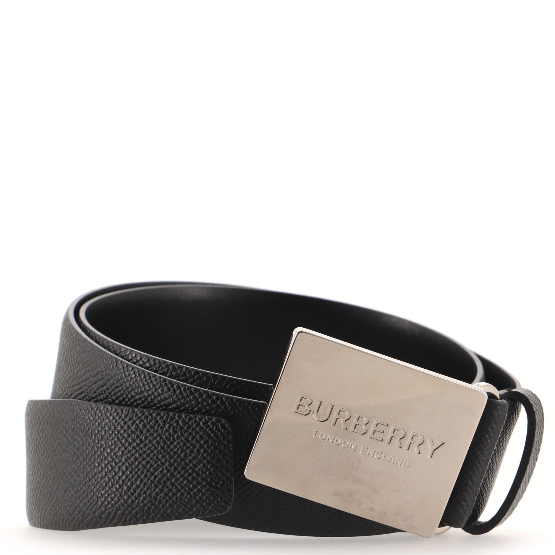 Logo Buckle Belt Leather Wide 95