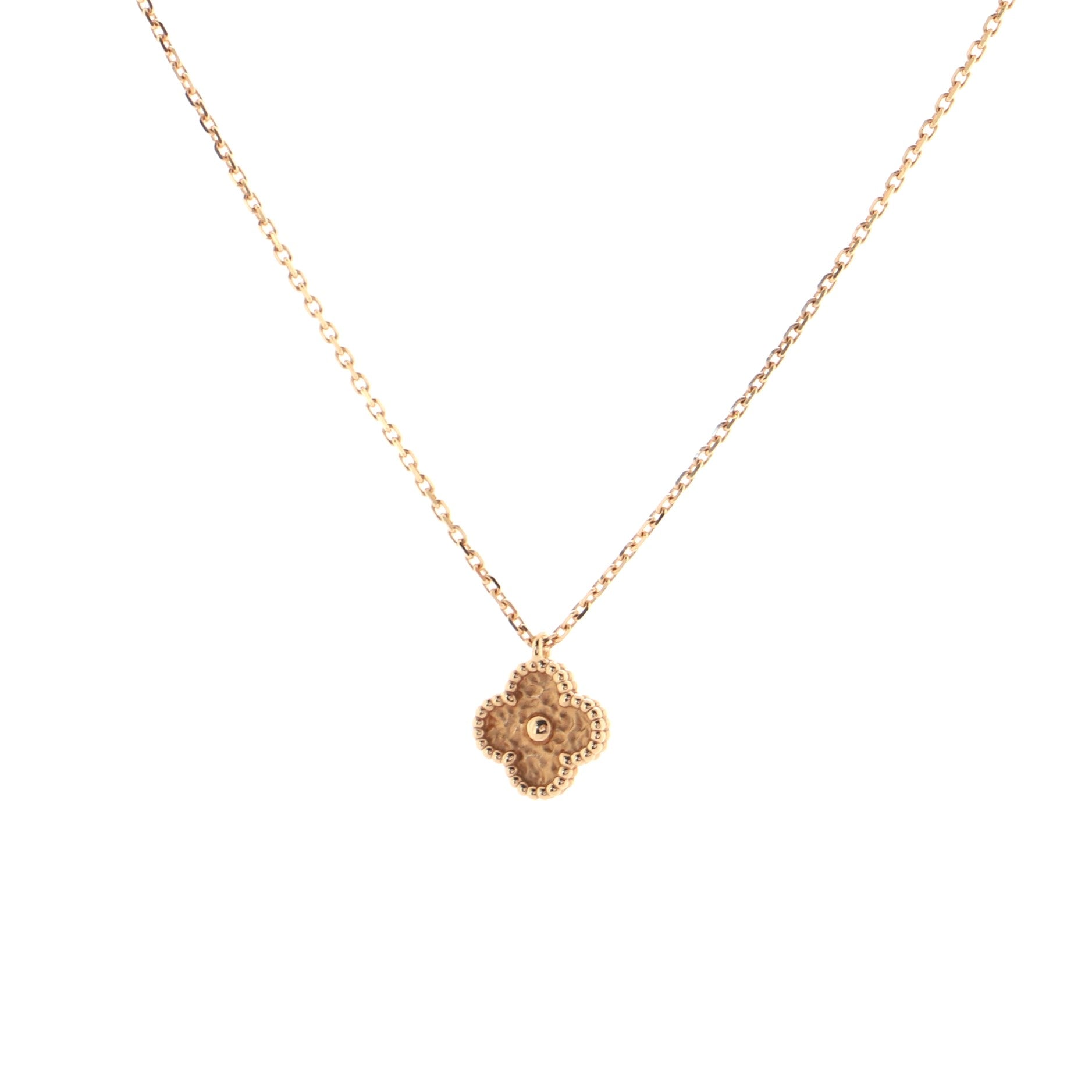 Sweet Alhambra Pendant Necklace 18K Rose Gold