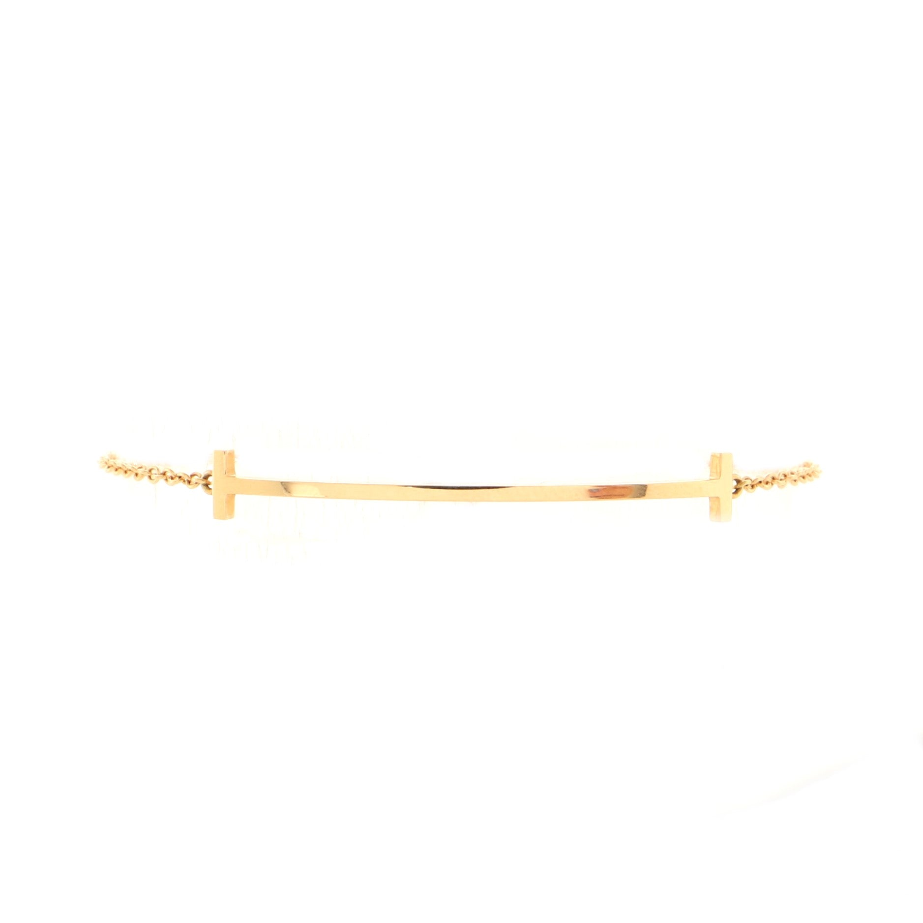T Smile Chain Bracelet 18K Rose Gold Medium
