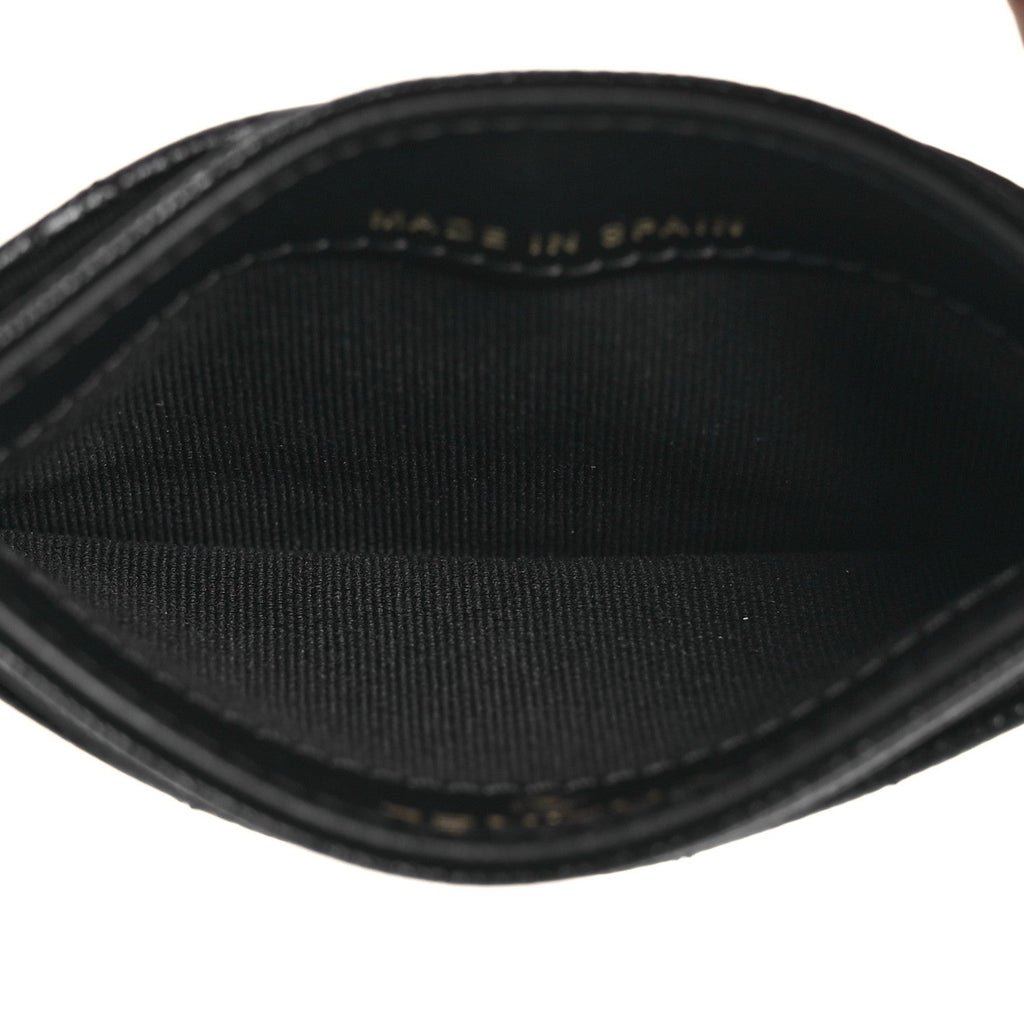 Caviar Quilted Studded CC  Holder Black