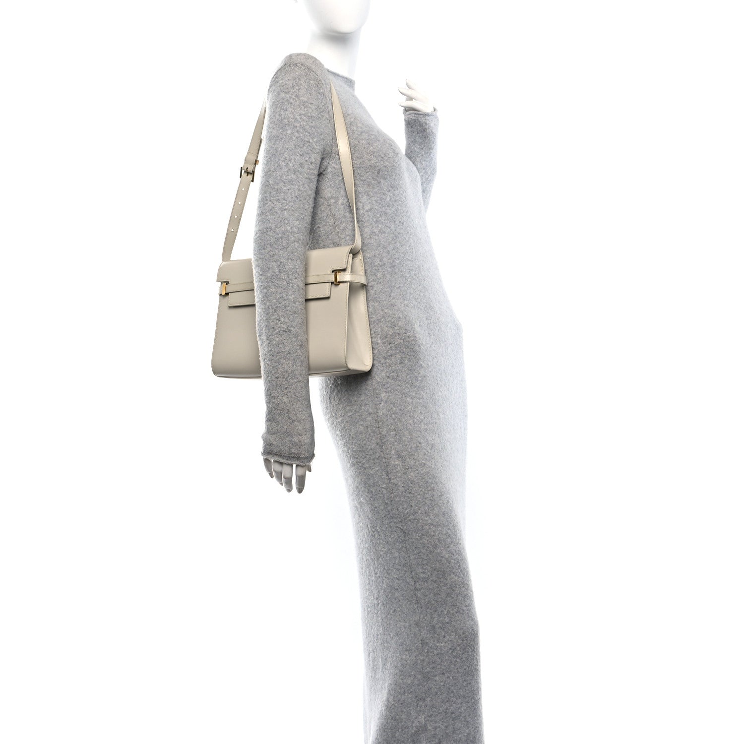 Smooth Calfskin Manhattan Shoulder Bag Crema Soft