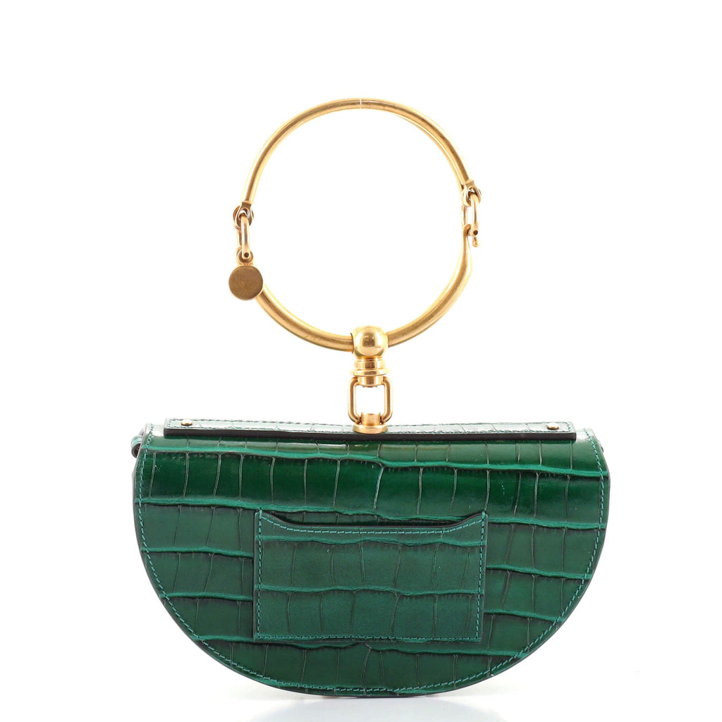 Nile Crossbody Bag Crocodile Embossed Leather Mini