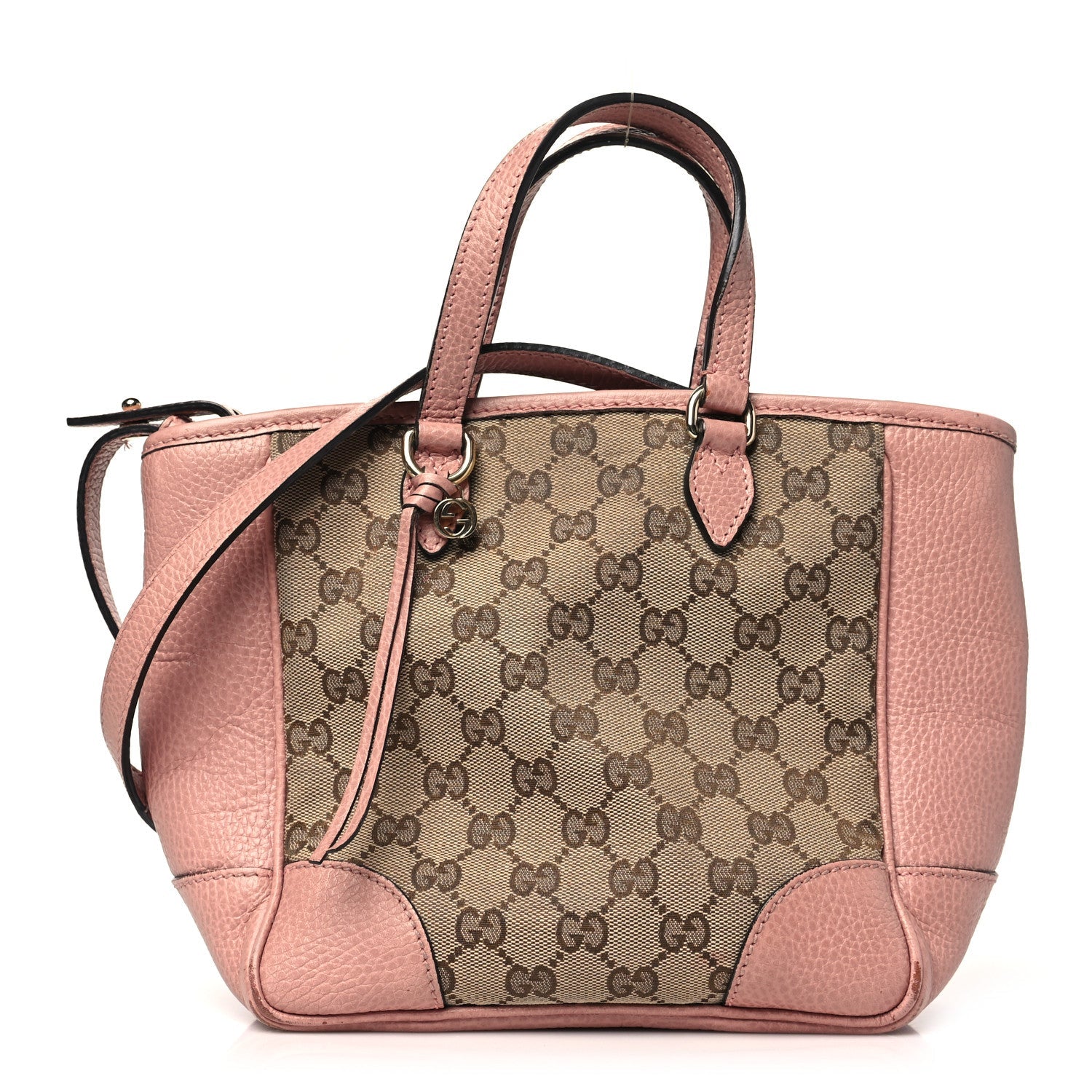 Monogram Small Bree Tote Beige Soft Pink