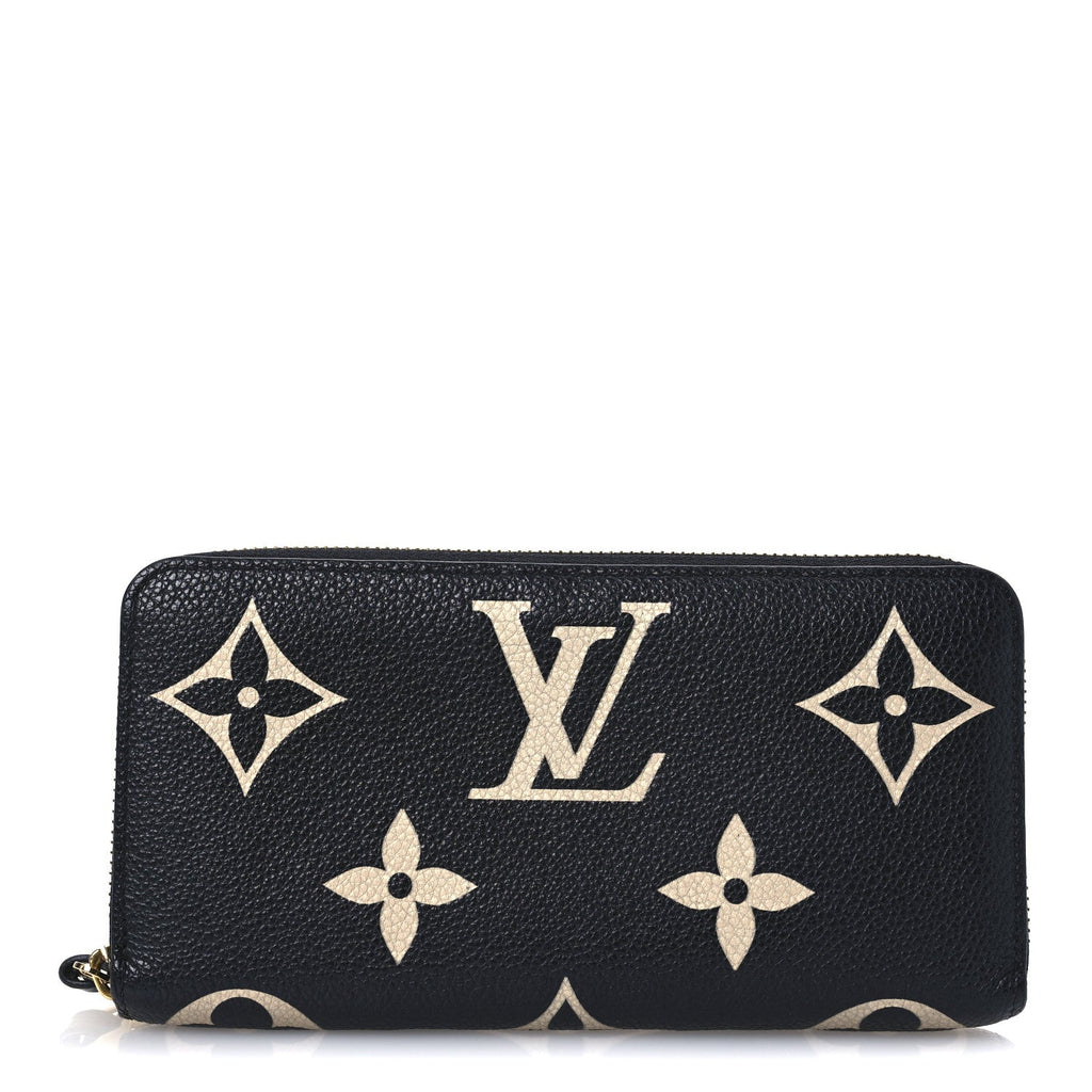 Empreinte Monogram Giant Zippy Wallet Black Beige