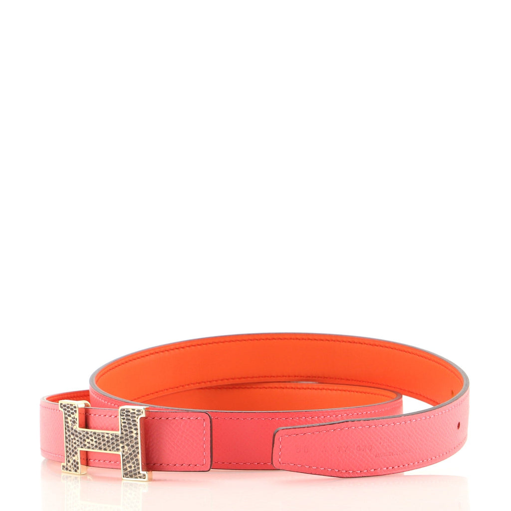 Constance Reversible Belt Leather with Lizard Thin 80