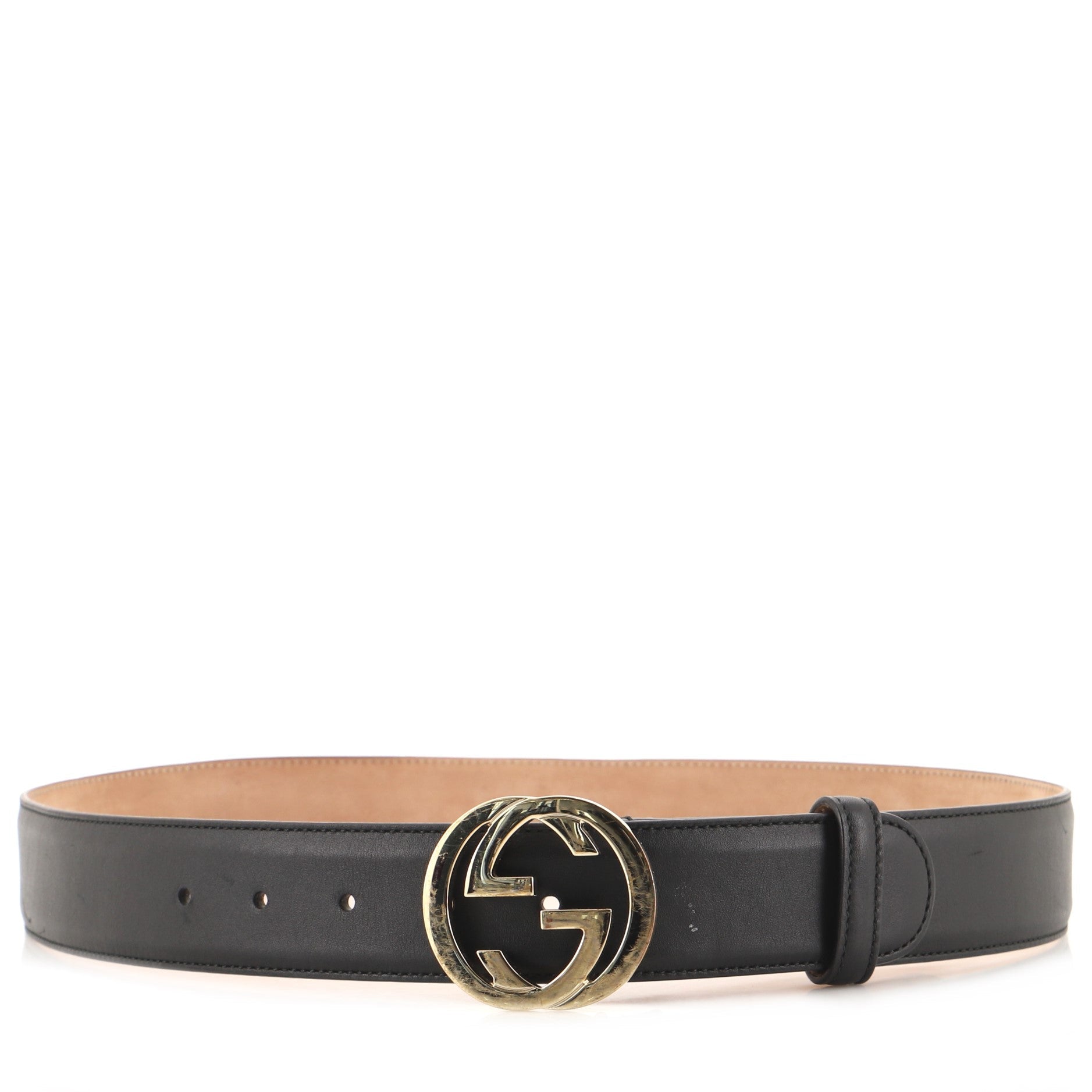 Interlocking G Belt Leather Medium 80