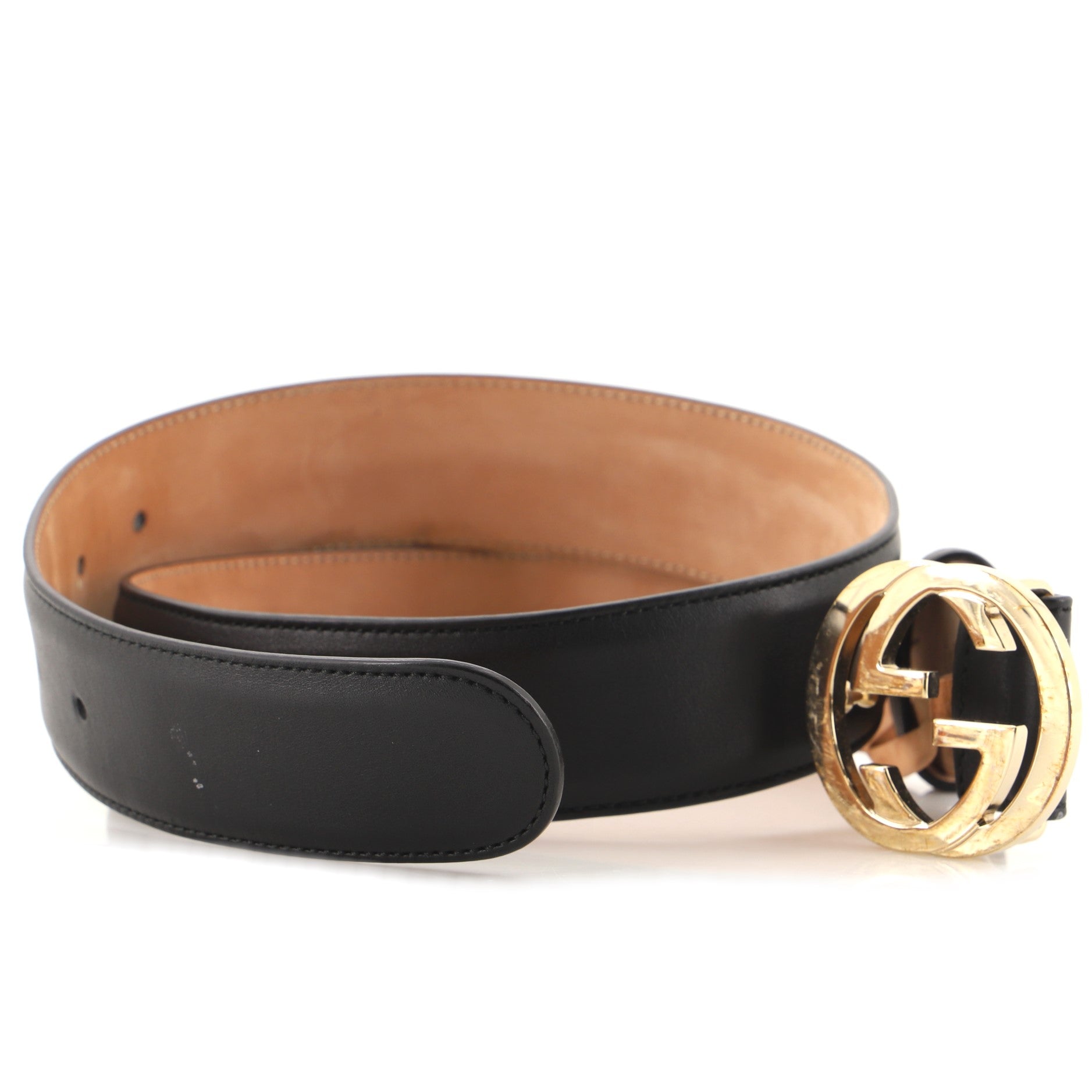 Interlocking G Belt Leather Medium 80