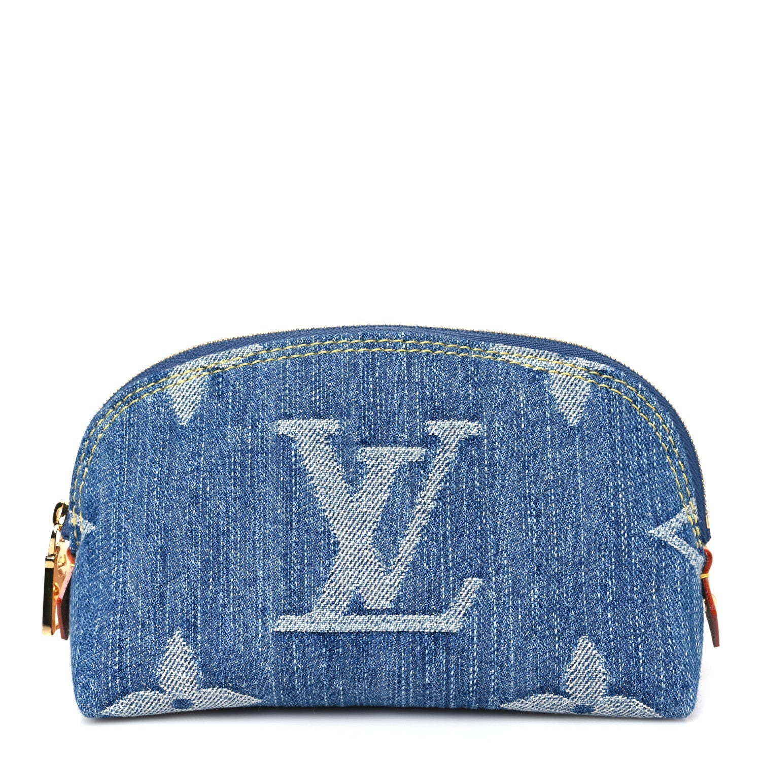 Denim Giant Monogram Pochette Cosmetique PM Denim Blue