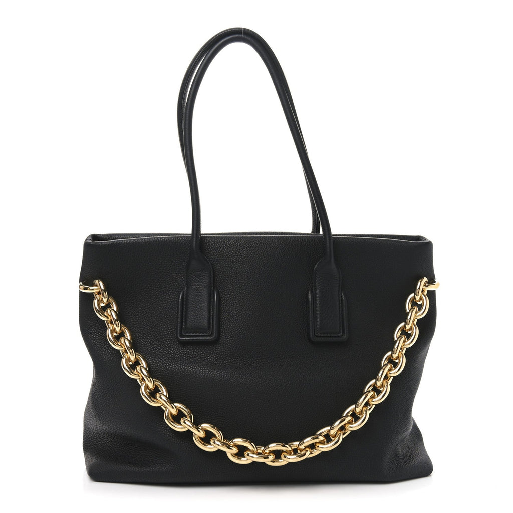 Grained Calfskin Saint Germain Tote Black