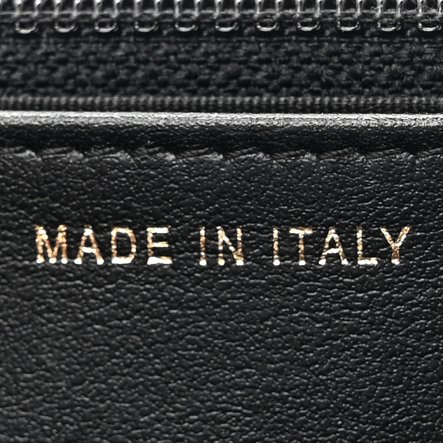Goatskin Stitched Golden CC Wallet on Chain WOC Black