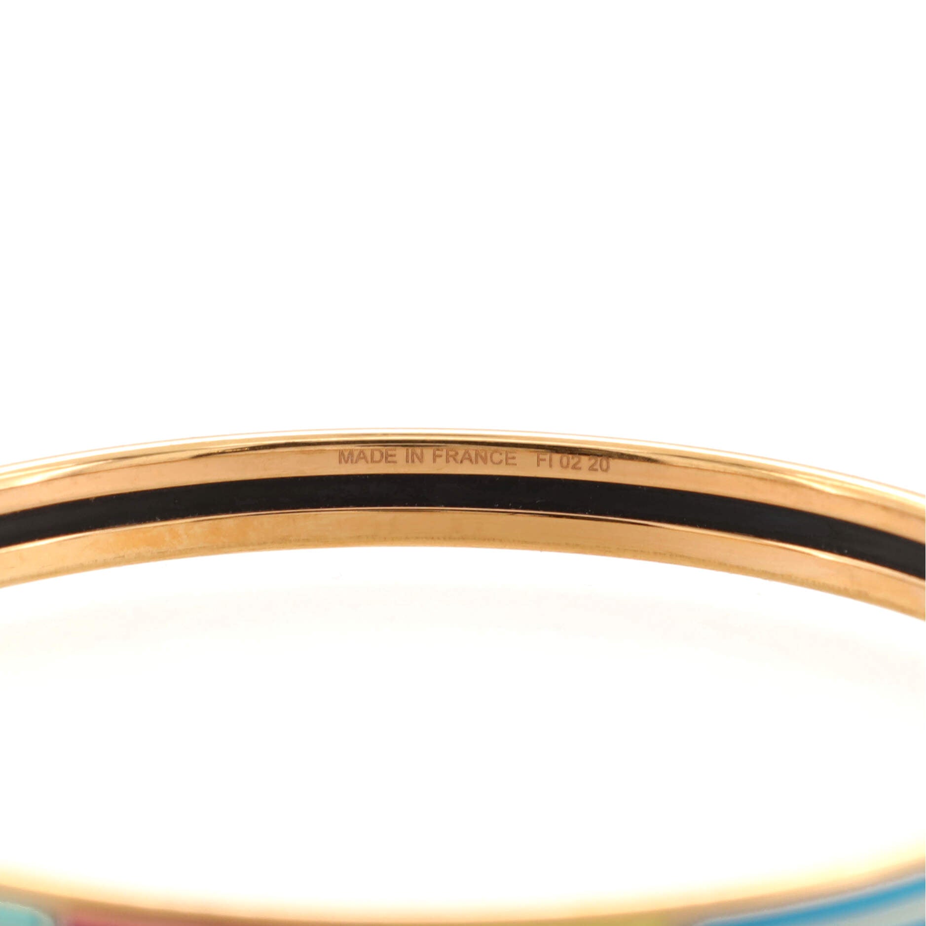 Bangle Bracelet Printed Enamel Extra Narrow