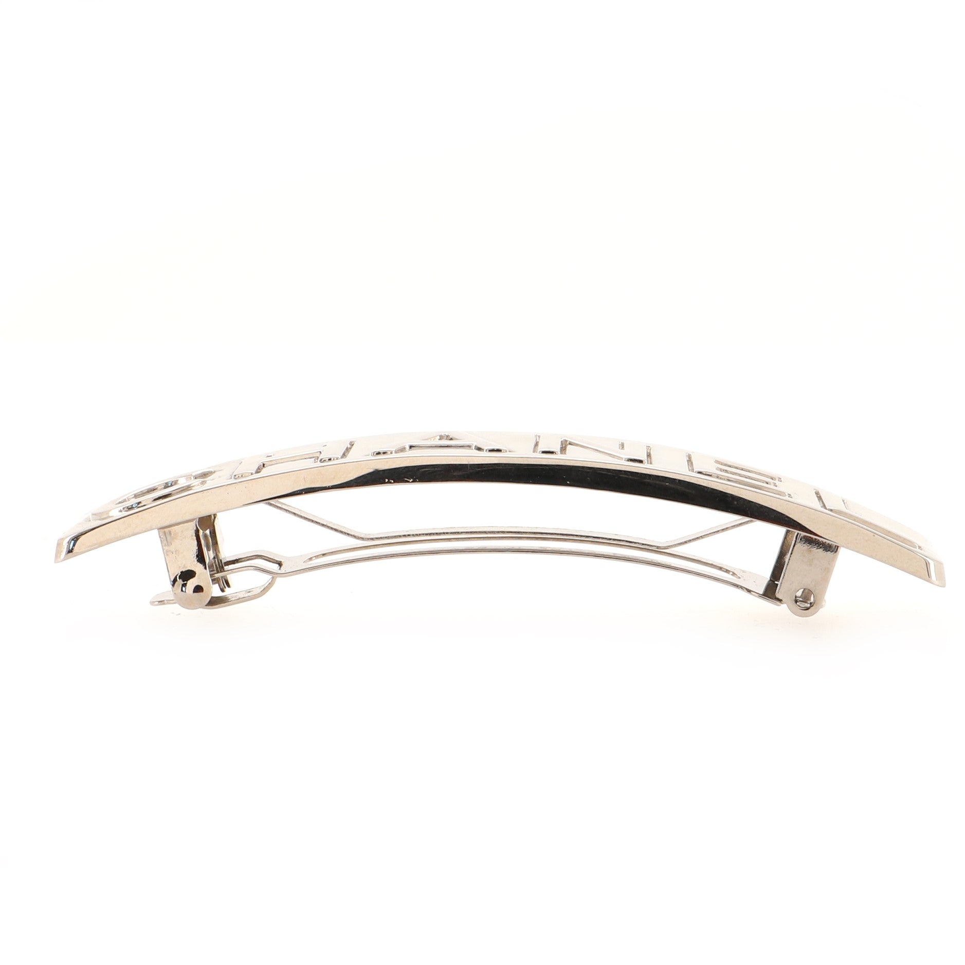 Logo Hair Barrette Metal Wide XS