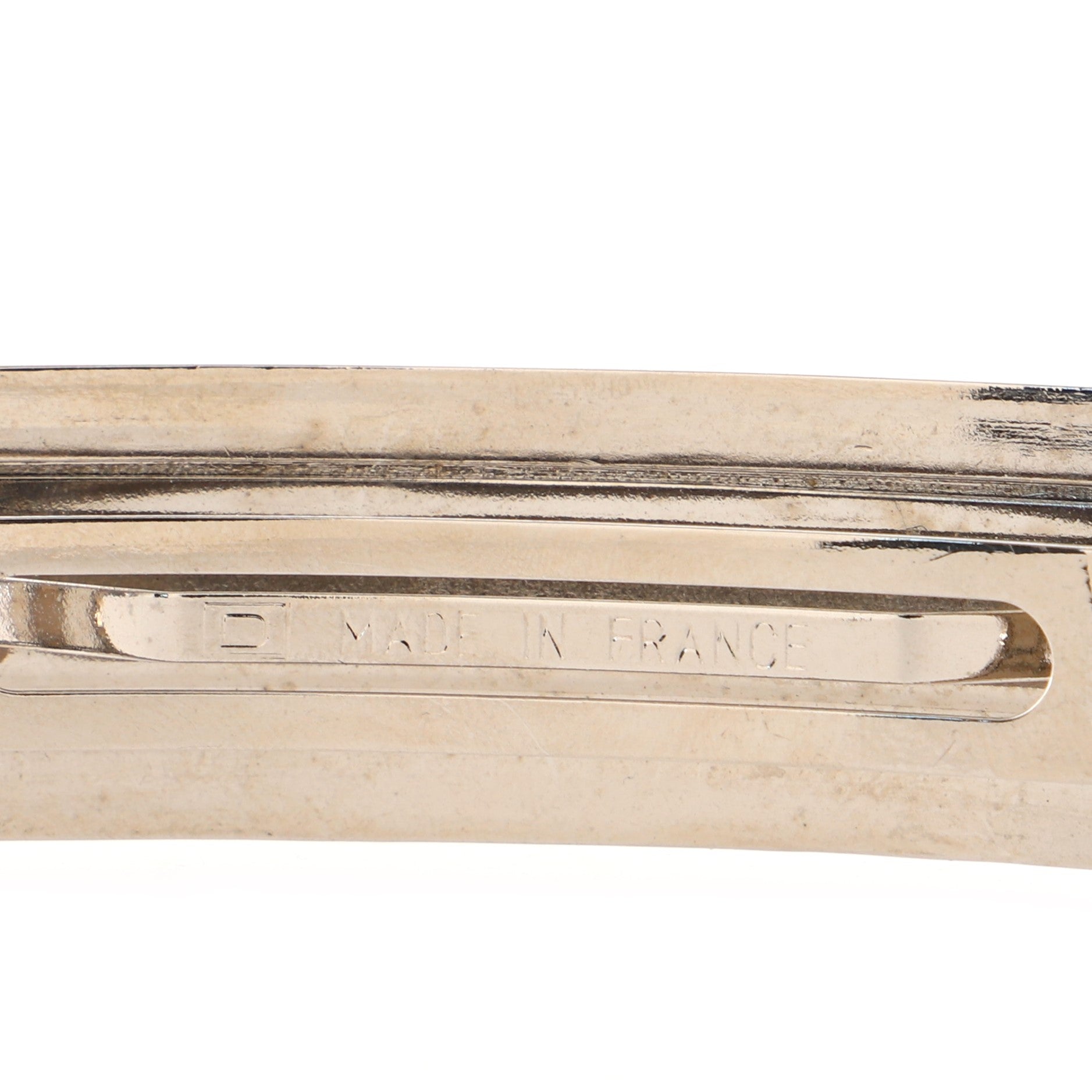 Logo Hair Barrette Metal Wide XS