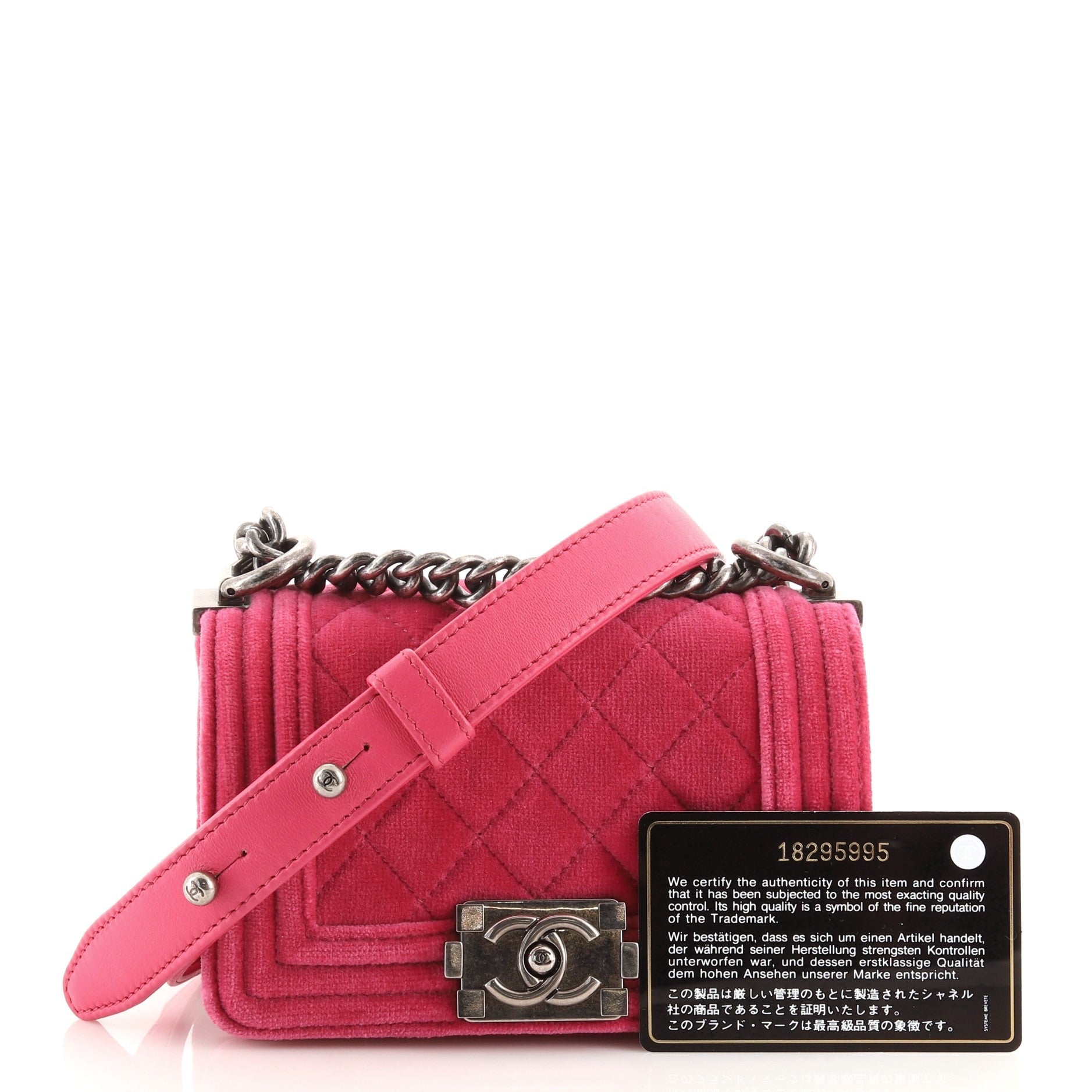 Boy Flap Bag Quilted Velvet Mini