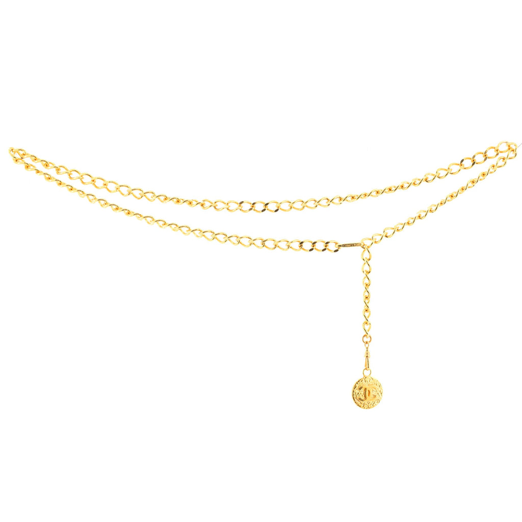 Vintage Medallion Chain Belt Metal 95