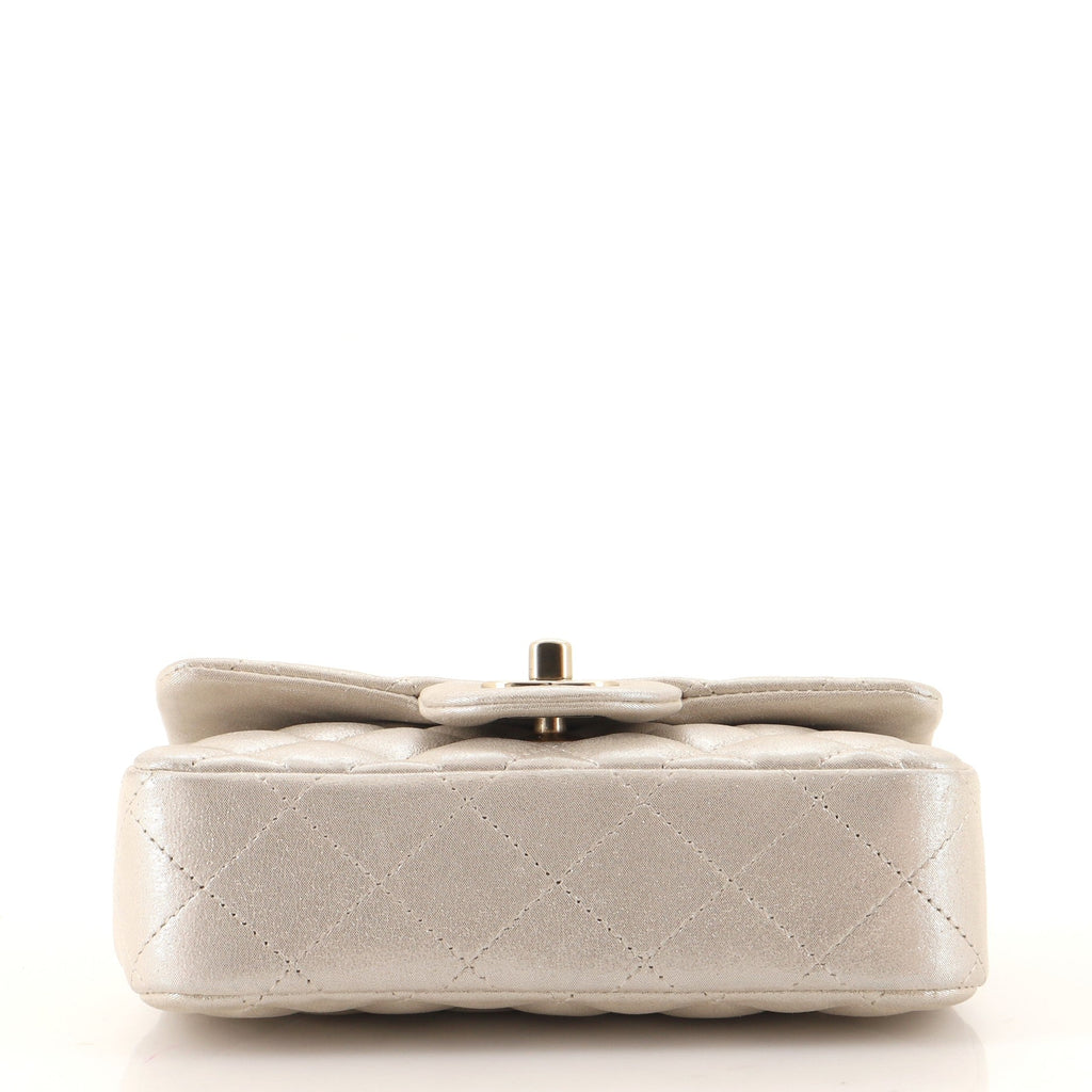 Crystal Dice Classic Single Flap Bag Quilted Iridescent Calfskin Extra Mini