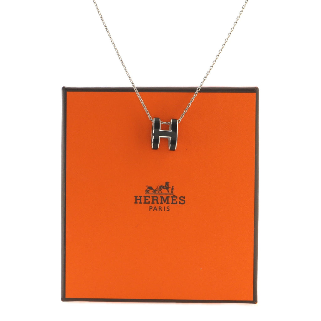 Pop H Pendant Necklace Metal and Enamel