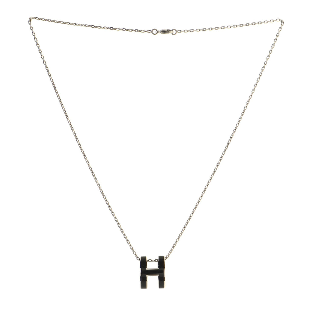Pop H Pendant Necklace Metal and Enamel