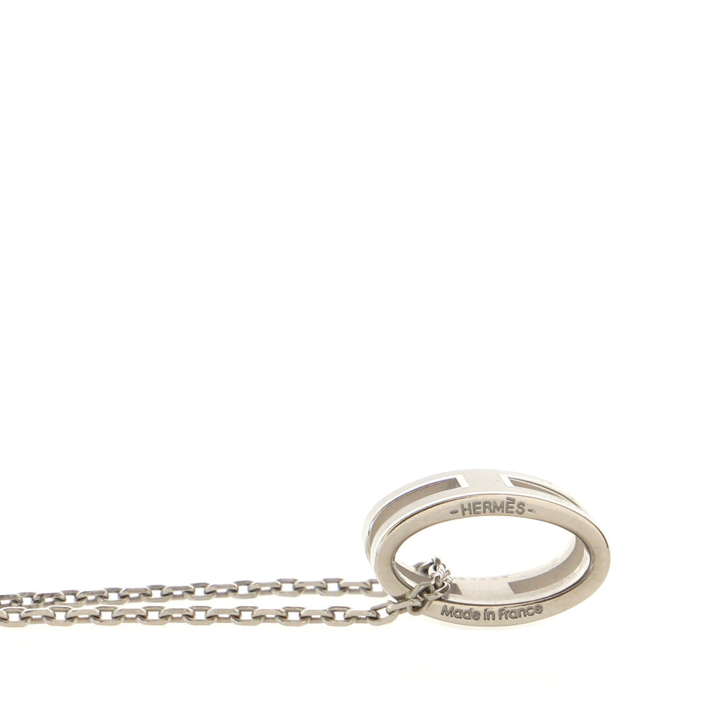 Pop H Pendant Necklace Metal and Enamel