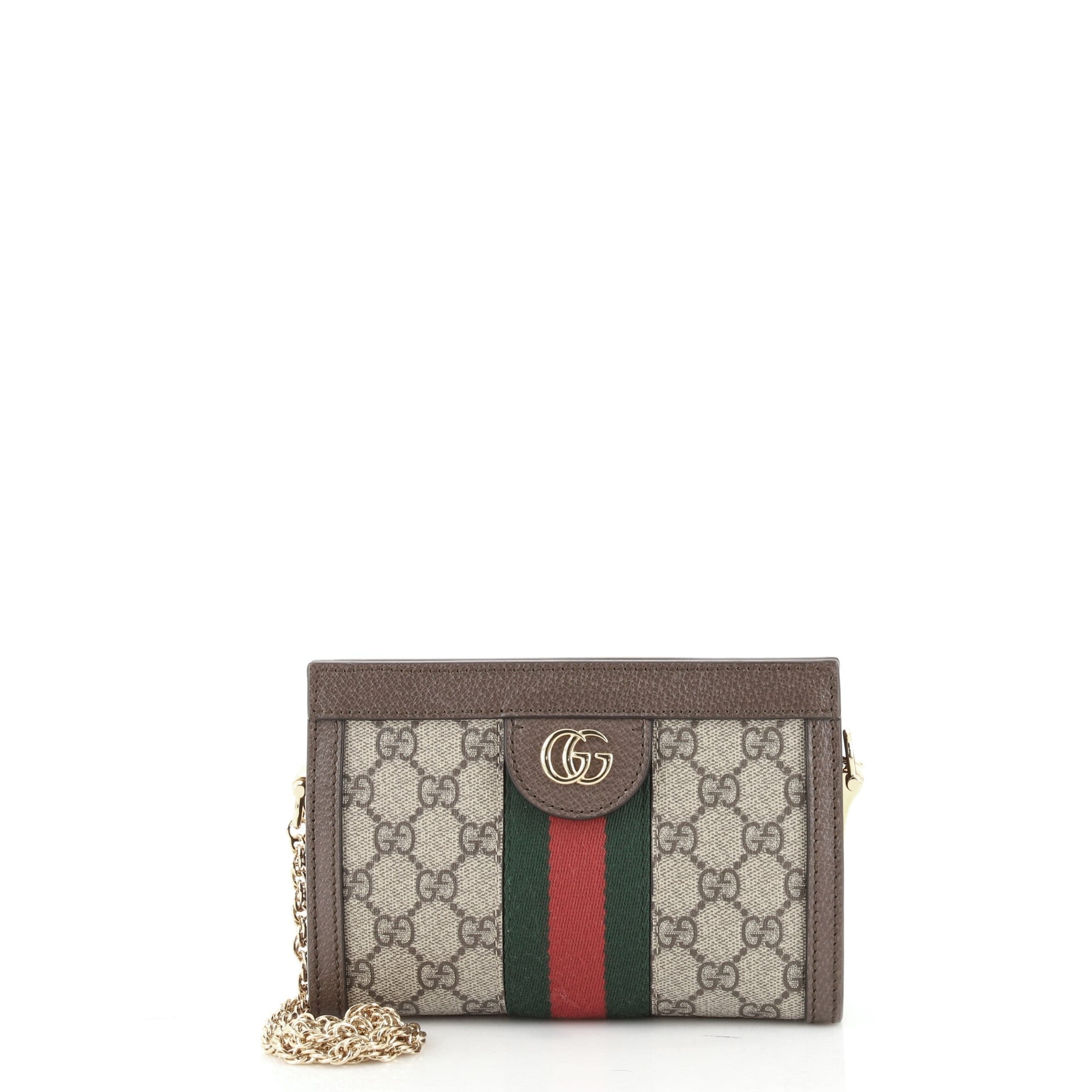 Ophidia Chain Shoulder Bag GG Coated Canvas Mini