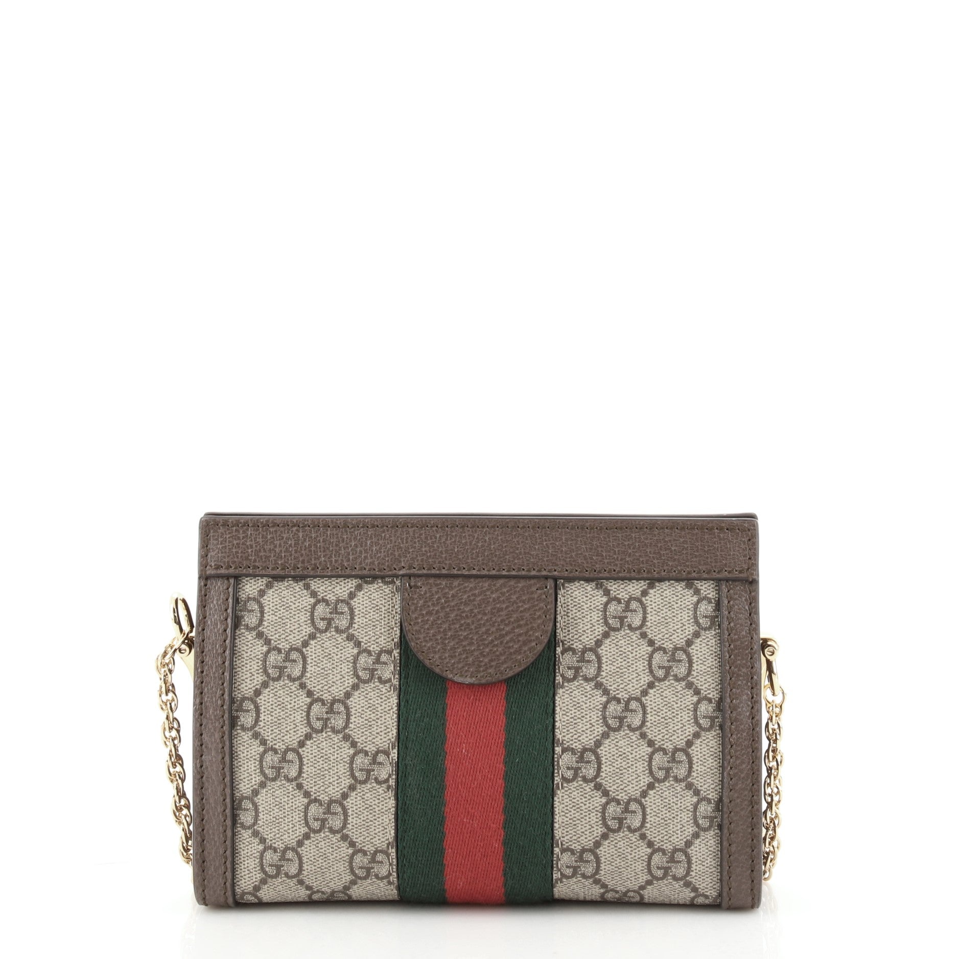 Ophidia Chain Shoulder Bag GG Coated Canvas Mini