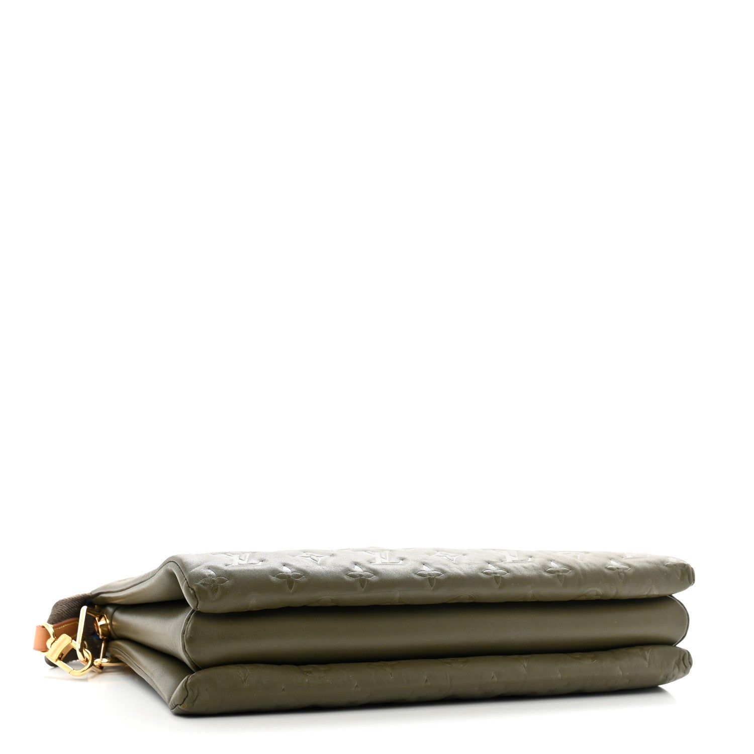 Lambskin Embossed Monogram Coussin MM Khaki