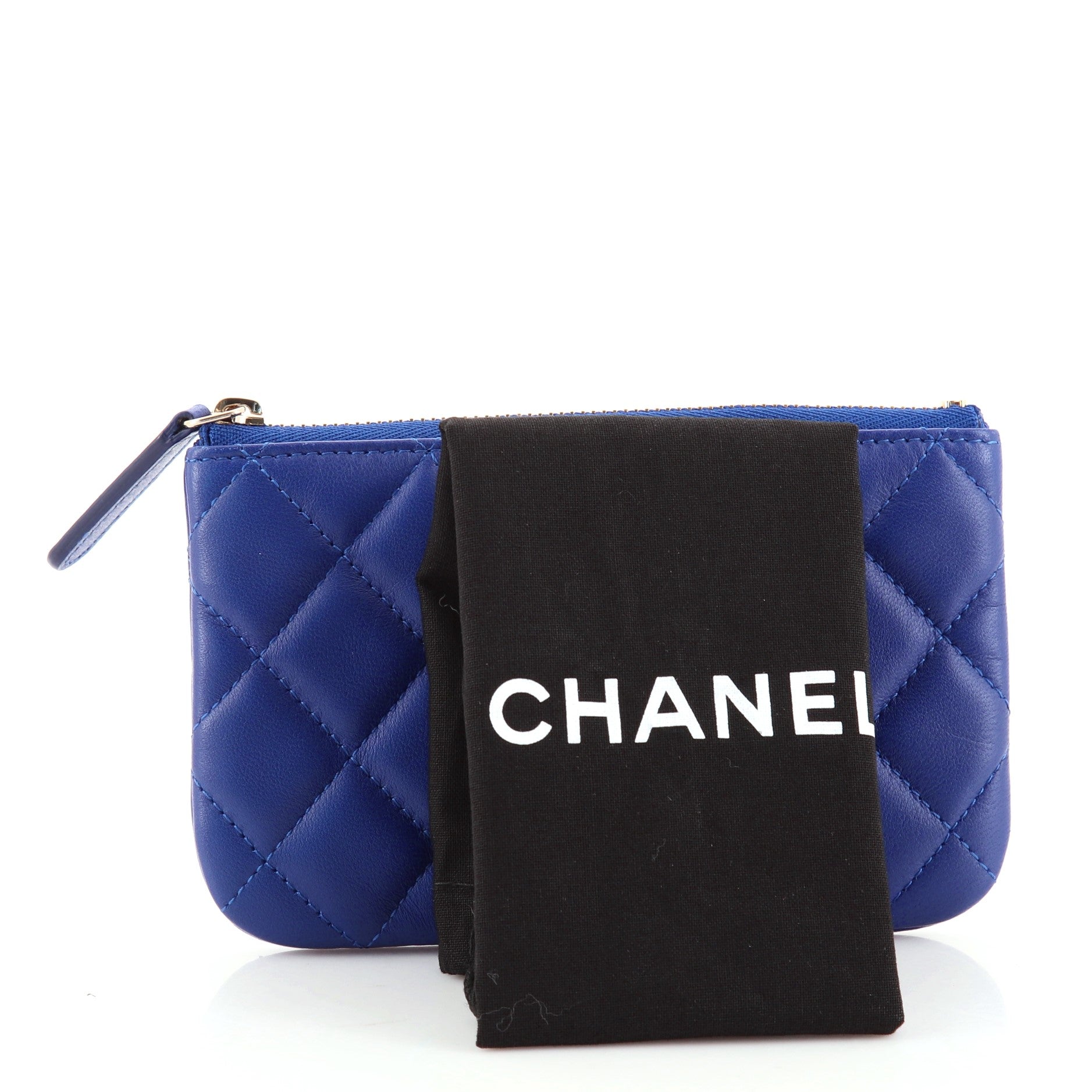 Classic O Case Pouch Quilted Lambskin Mini